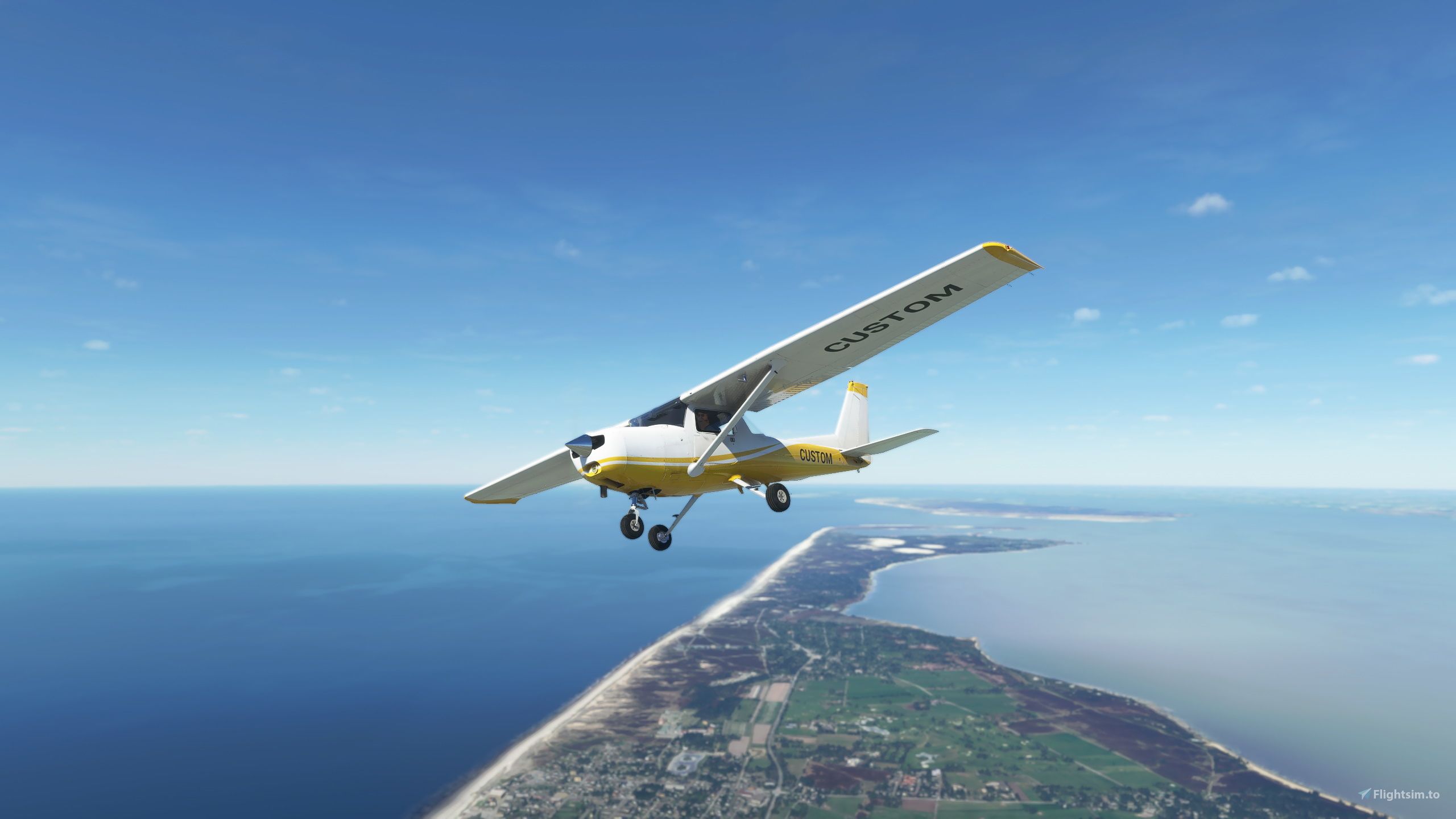 2560x1440 JPLogistics Cessna 152 White & Yellow Livery Liveries for MSFS