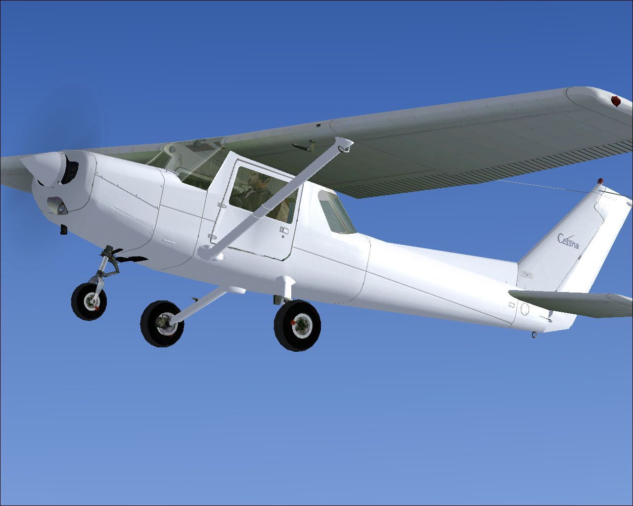 1280x1024 Cessna 152 Flyable Blank White Textures