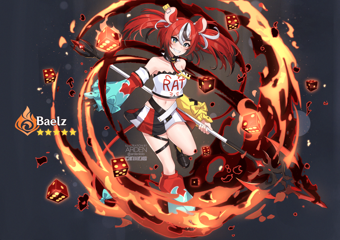 1191x842 Hakos Baelz as a Genshin Impact character