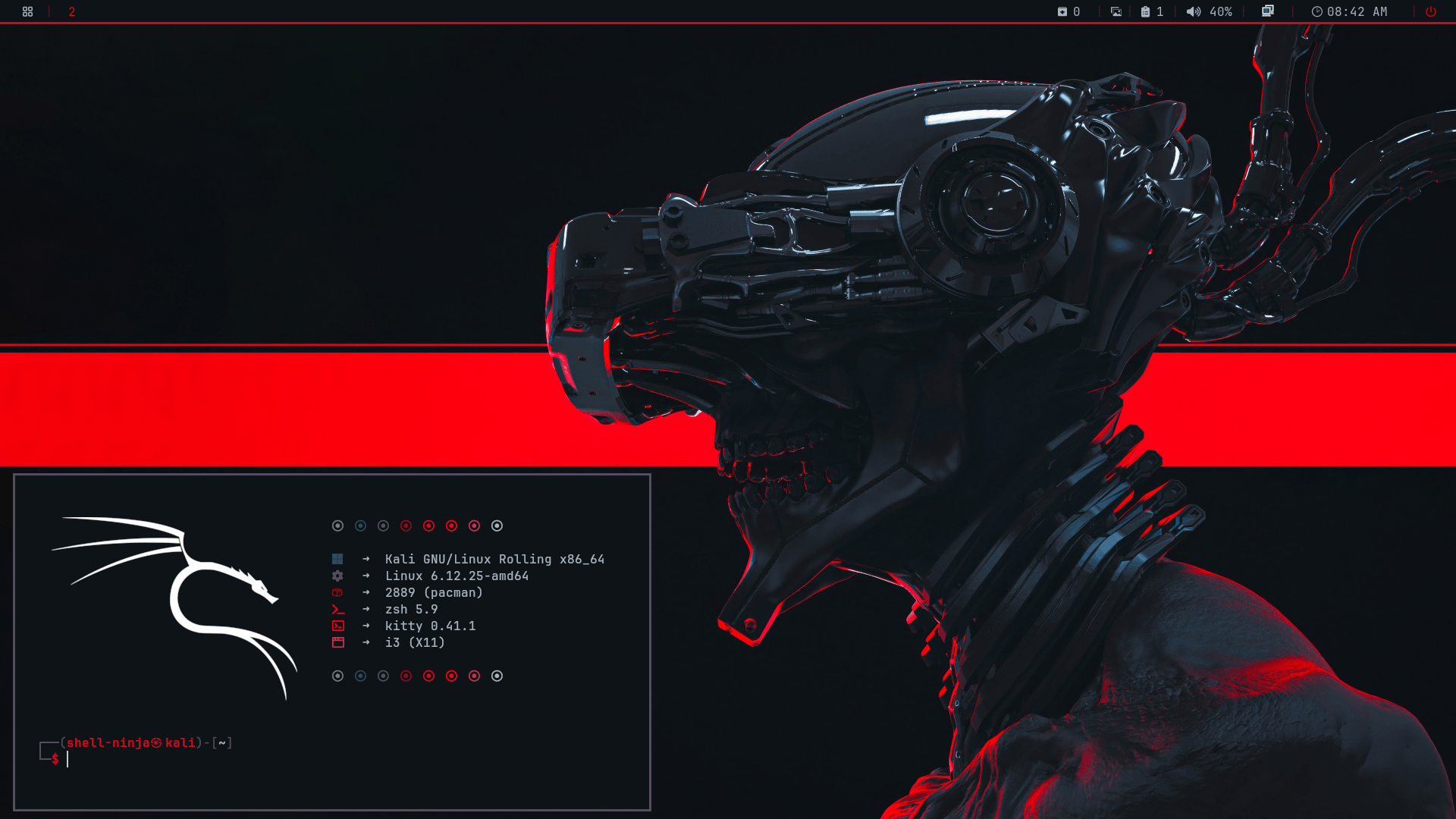 1920x1080 I3 Wm Setup In Kali Linux. Still Under Development