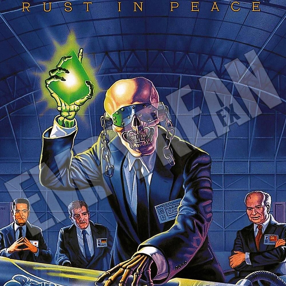 1000x1000 Megadeth Rust In Peace 1990 Vinyl Record LP Album Poster Art Print