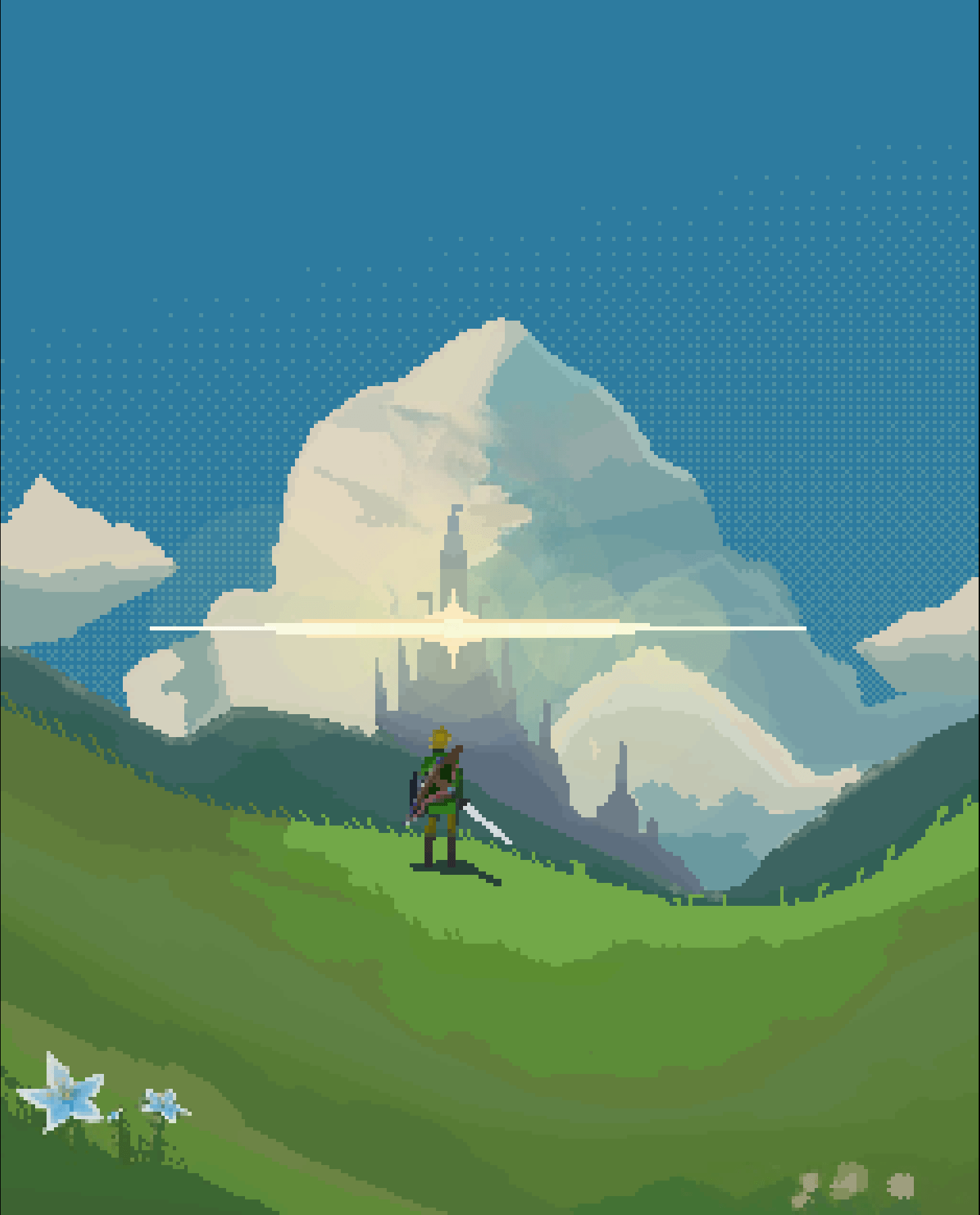 1452x1800 Zelda BOTW: Pixel fan art by Ernest Anpilov on Dribbble