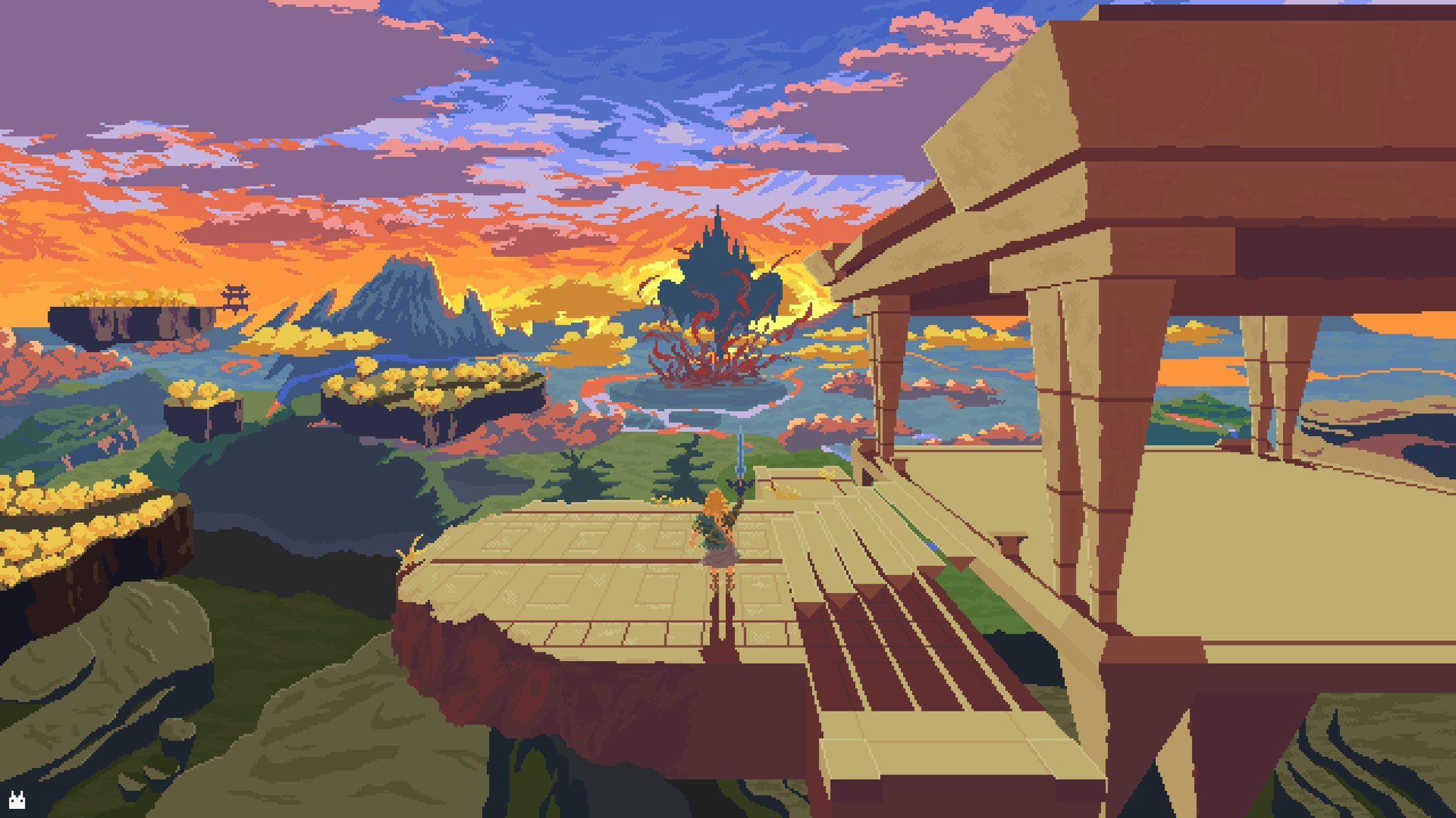 2048x1152 TotK A New Beginning (By Bergo Pixel Art @BergoPixel)