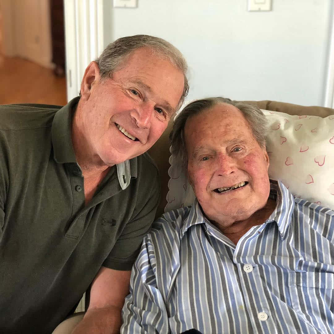 1080x1079 Download George W. Bush With Father Wallpaper