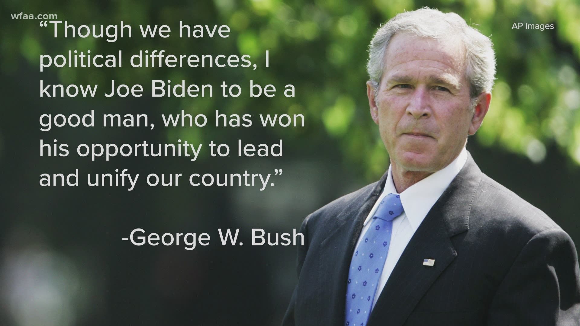 1920x1080 Former President Bush Congratulated President Elect Joe Biden