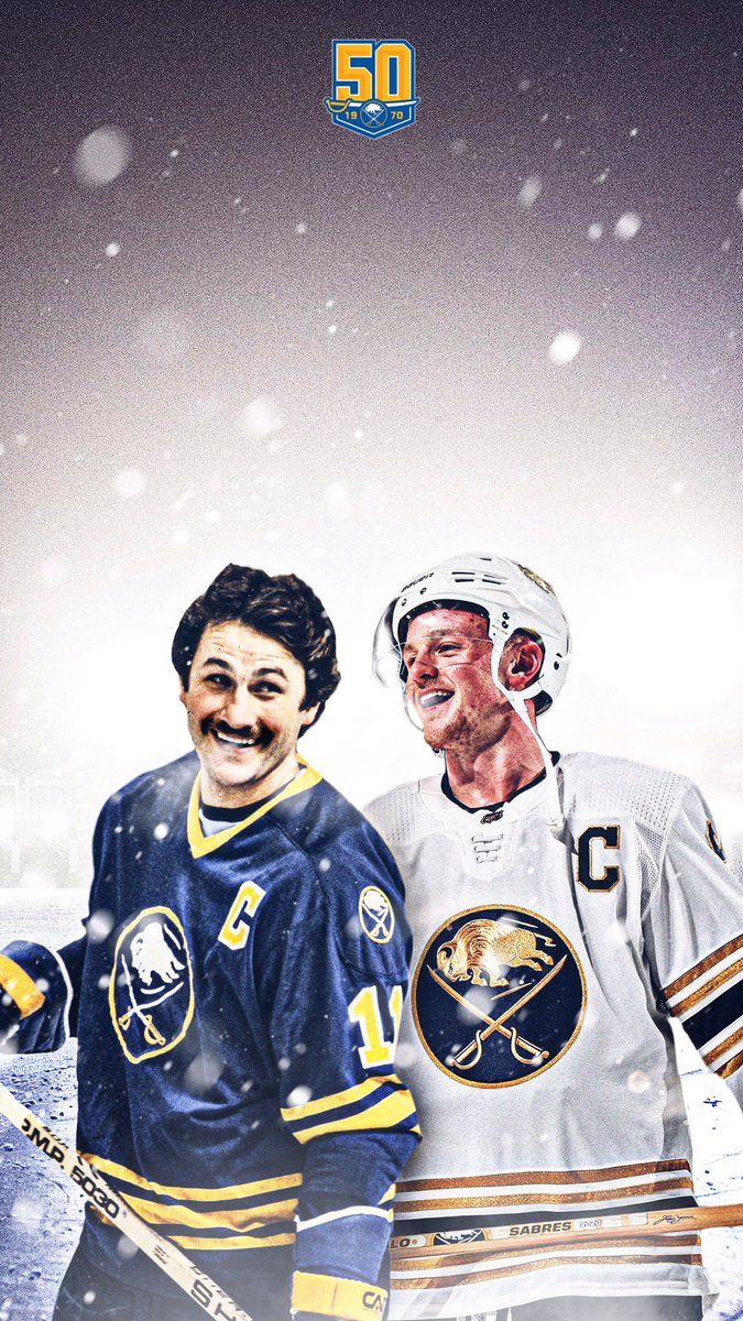 675x1200 Buffalo Sabres Gilbert Perreault and Jack Eichel wallpaper. #Sabres50