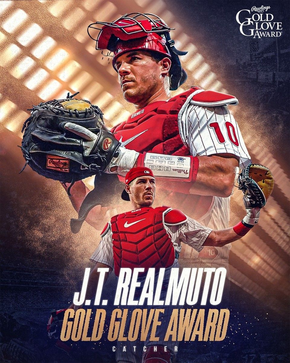 960x1200 JT Realmuto Gold Glove Award Collage Philadelphia Phillies 8x10 MLB Photo