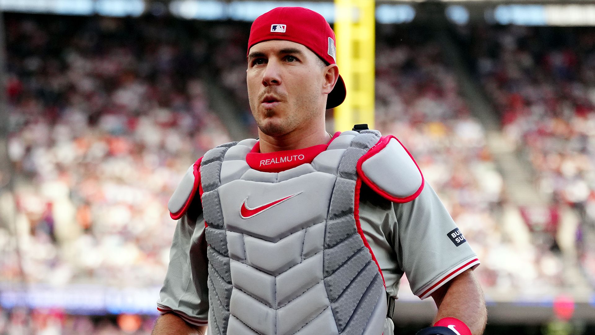 1920x1080 Philadelphia Phillies fans fear their 'season is over' as catcher JT Realmuto is put indefinitely on IL with knee injury