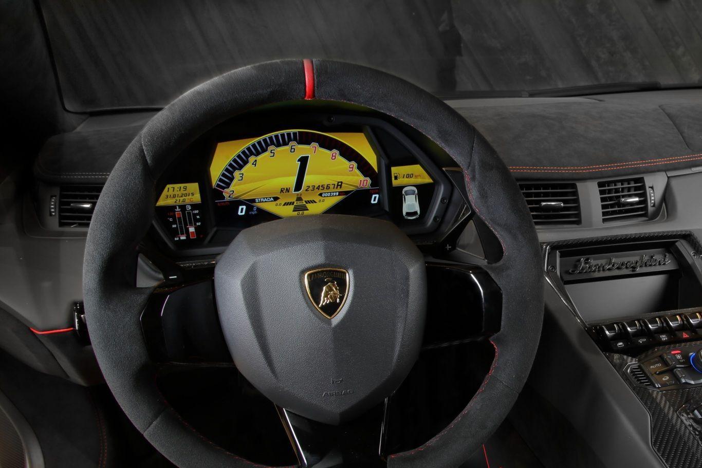 1366x911 Lamborghini Aventador LP 750 4 Superveloce Steering Wheel Interior