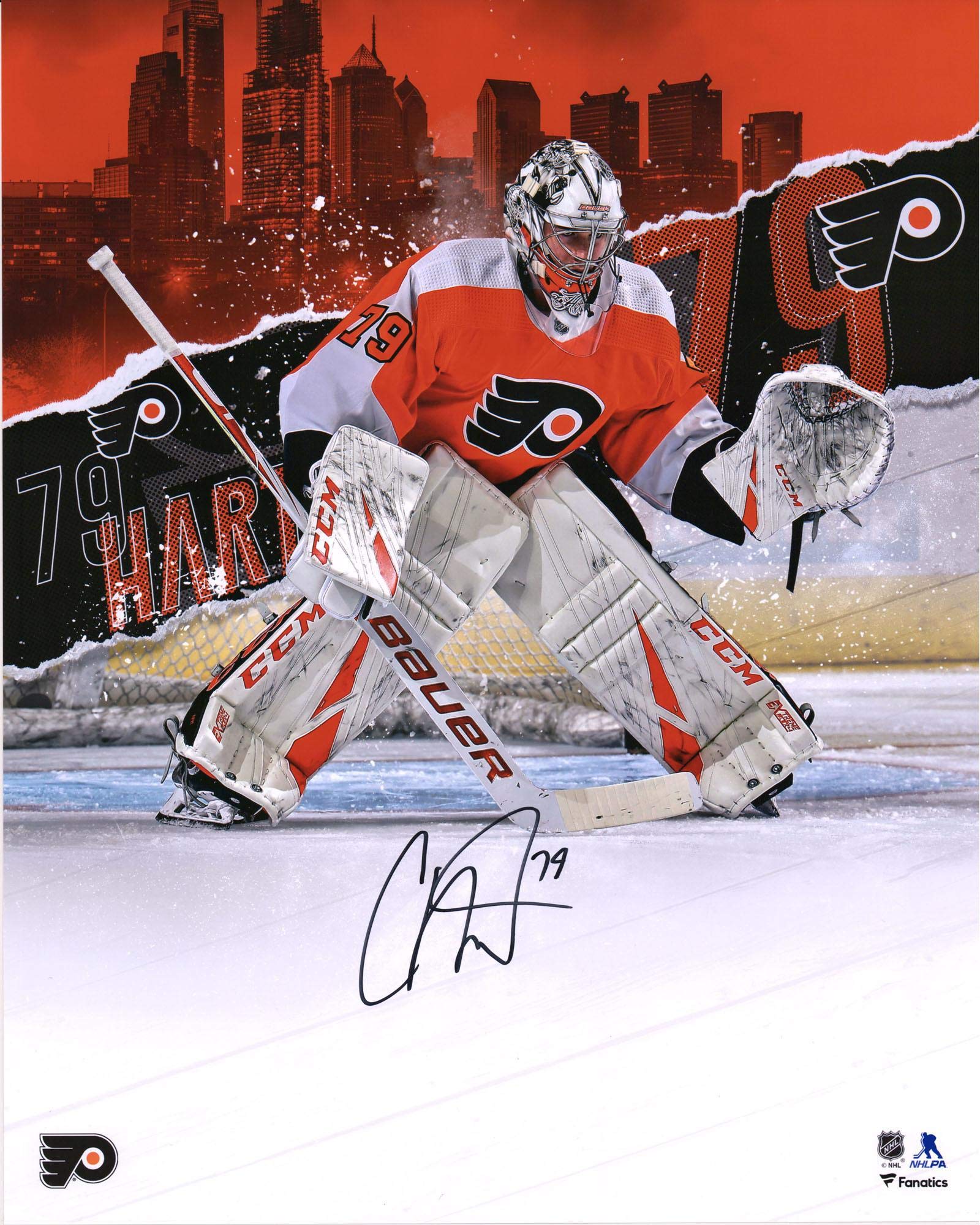 1600x2000 Carter Hart Philadelphia Flyers Autographed 16 x 20 City Skyline Stylized Photograph NHL Photo at Amazon's Sports Collectibles Store