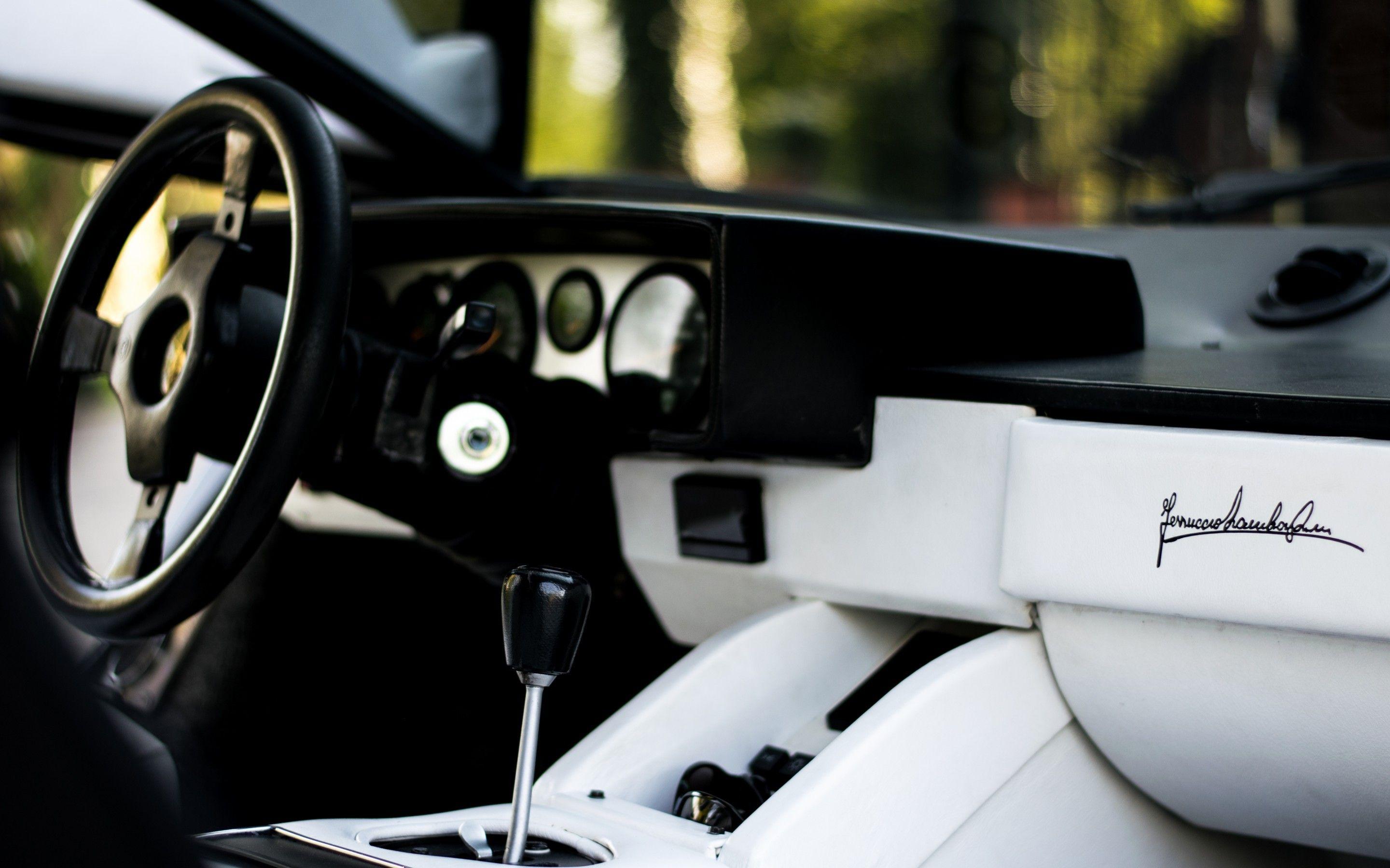 2880x1800 Download 2880x1800 Lamborghini Countach, Interior, Black, Retro