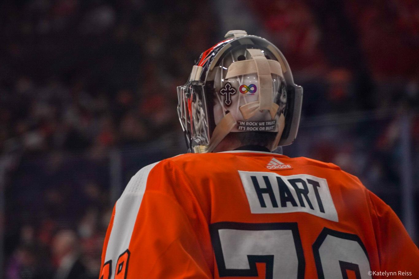 1366x912 Inspiring: Carter Hart And Connor Parkkila Continue To Inspire One Another, As Hart Placed A Sticker On His Helmet From His Pal Connor (Flyers) ▻ FLYERS NITTY GRITTY