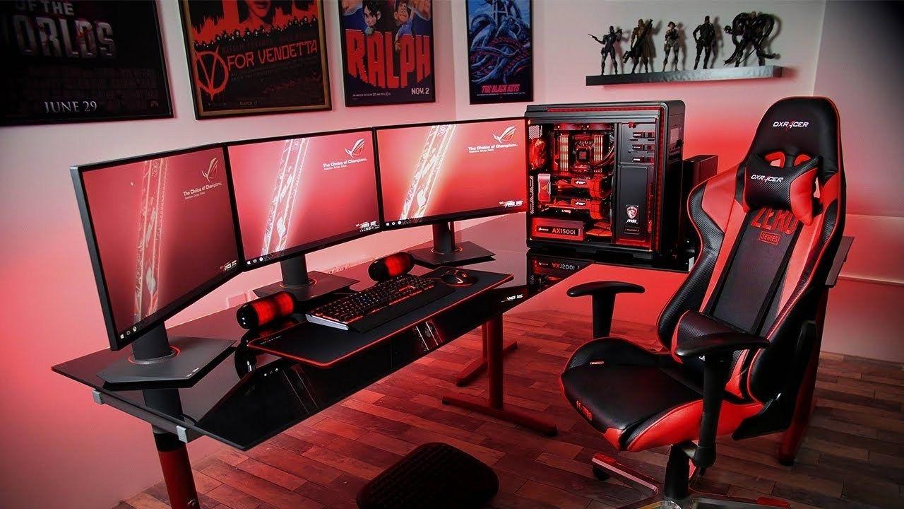 Nice Gaming Room Wallpaper Cave with Futuristic Setup