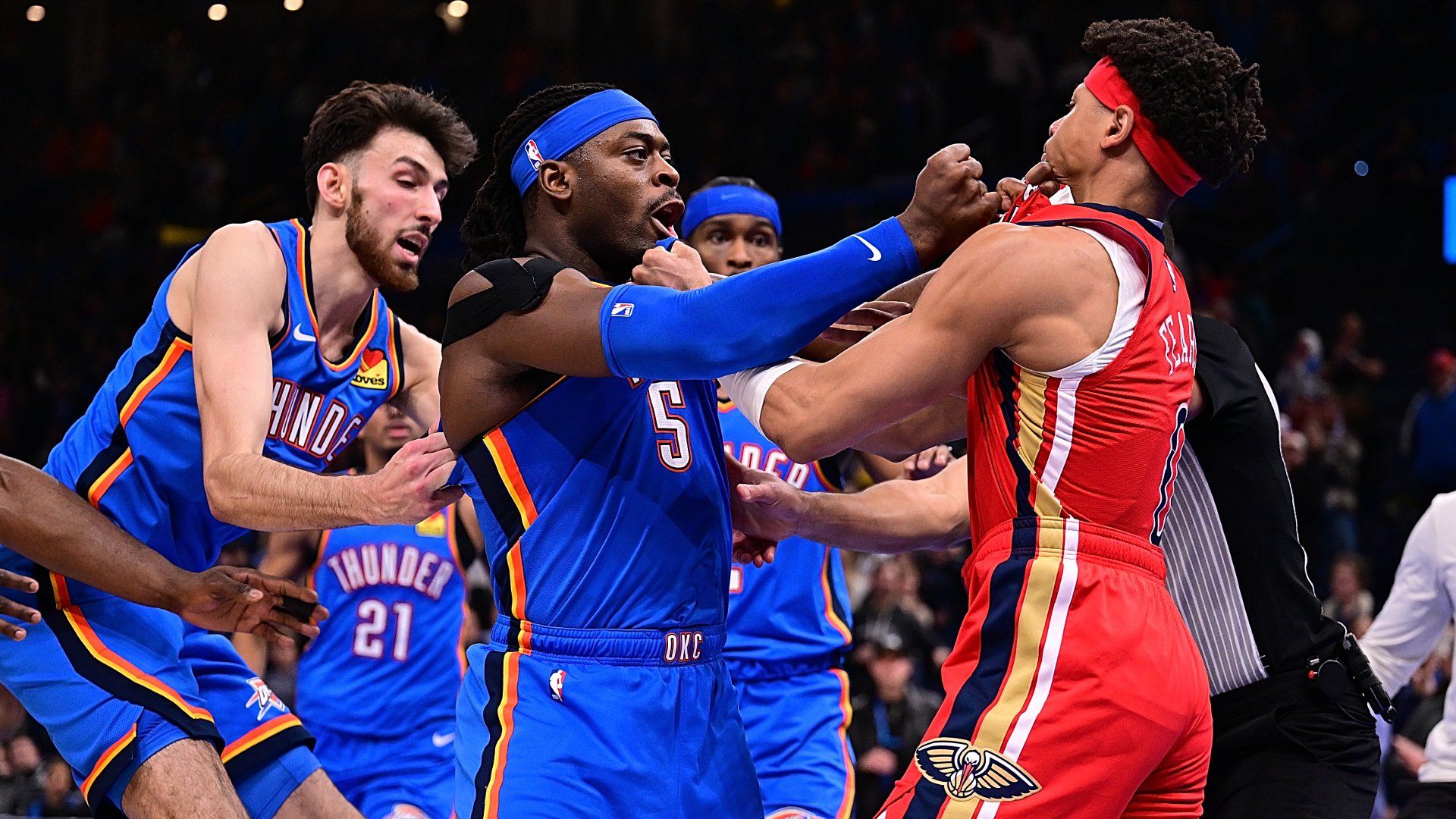 1920x1080 NBA Fines Lugentz Dort, Jeremiah Fears For On Court Altercation