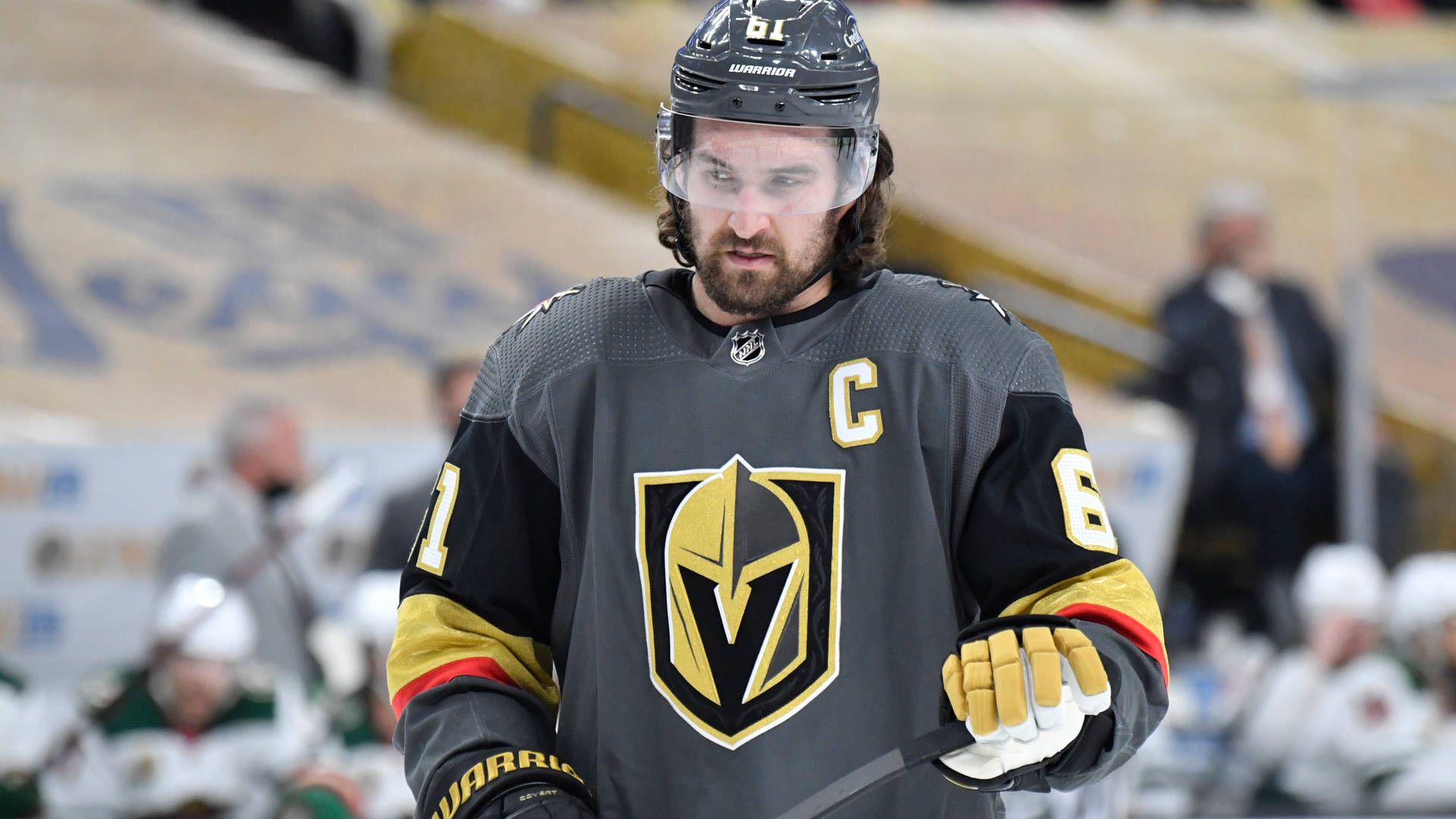 1920x1080 Download Canadian Hockey Player Mark Stone Candid Photograph Wallpaper
