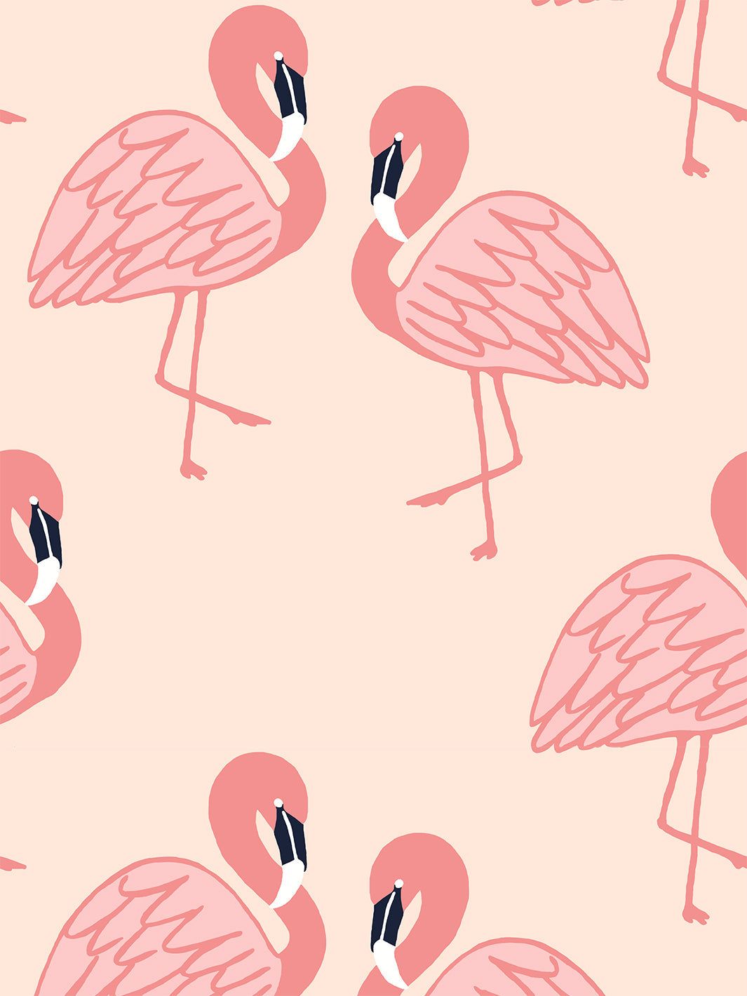1065x1420 'Flamingos' Wallpaper