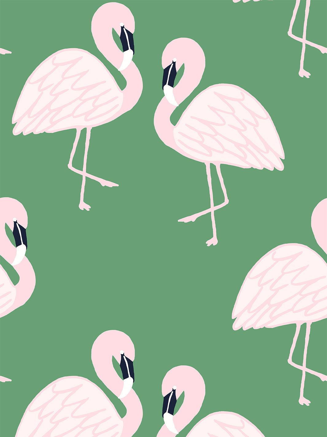 1065x1420 'Flamingos' Wallpaper