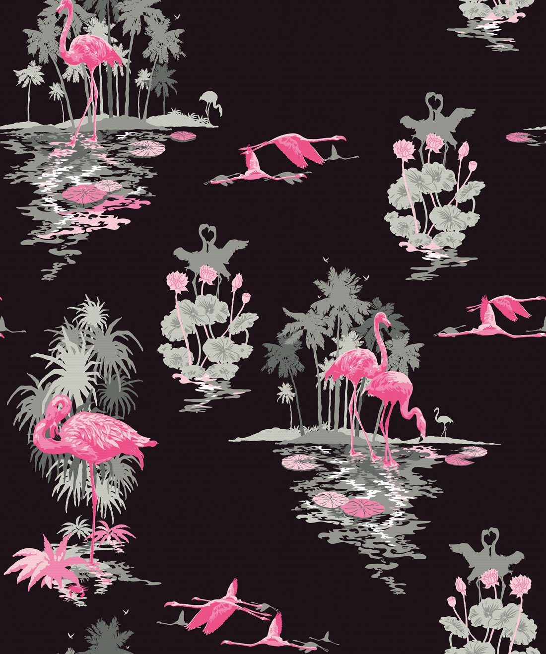 1100x1318 Flamingo Wallpaper Bedroom Hallway Laundry Wallpaper Roll & King