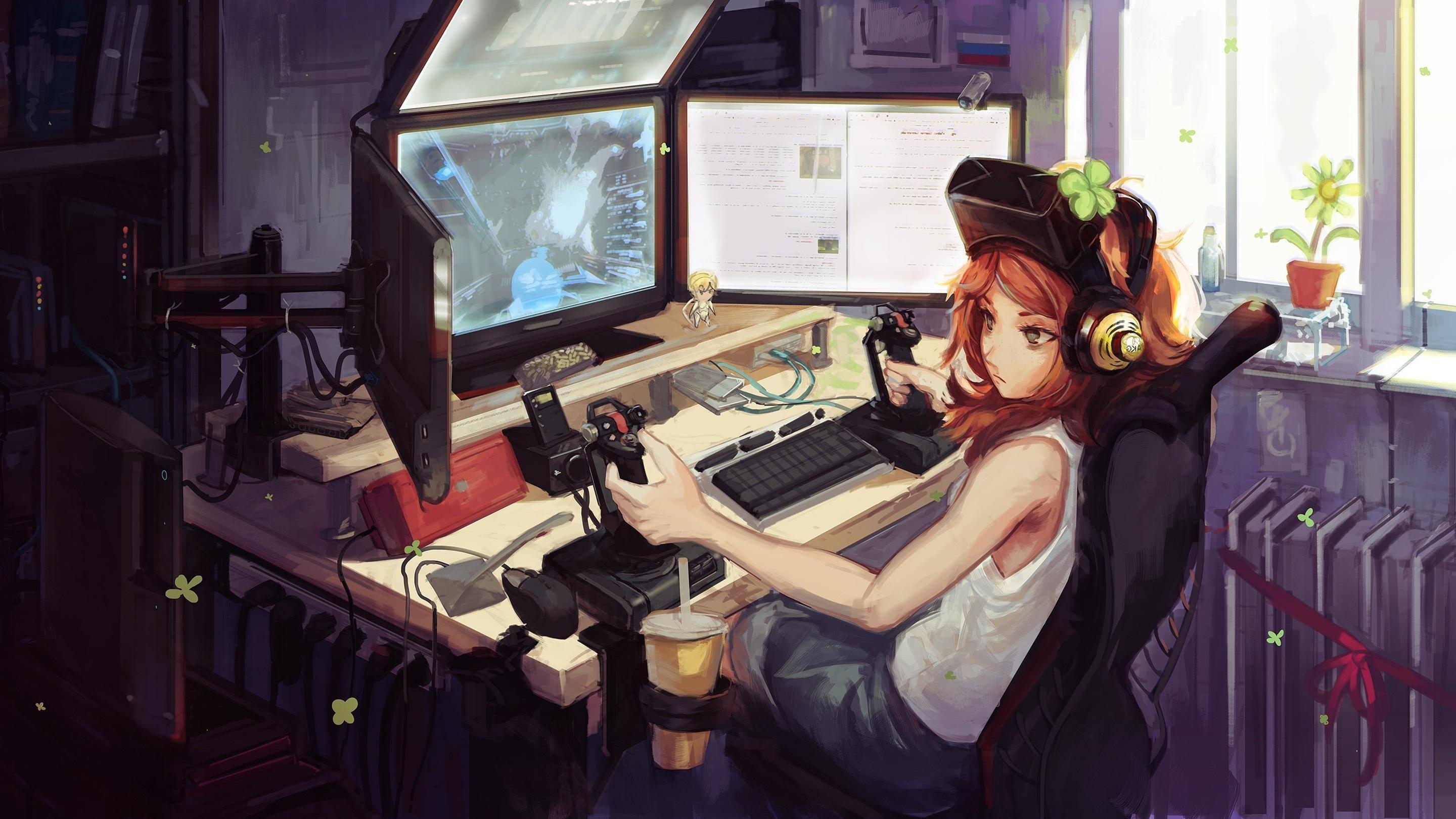 Premium Photo | Gaming desktop pc computer setup gamer illustration
