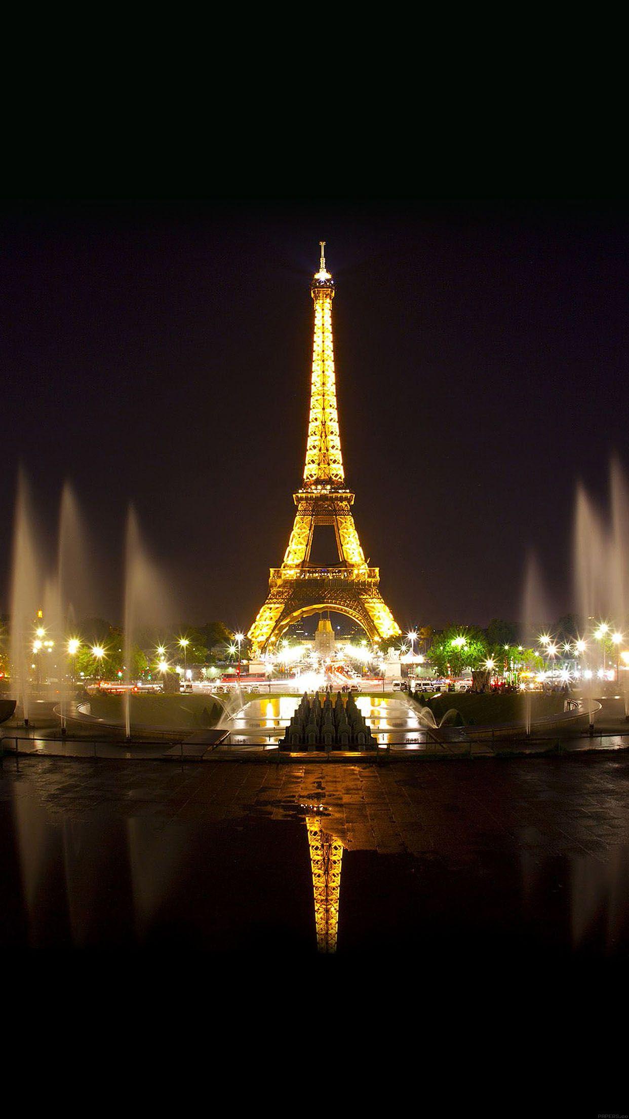 1242x2208 iPhone 6 Wallpaper paris wonderful night eiffel