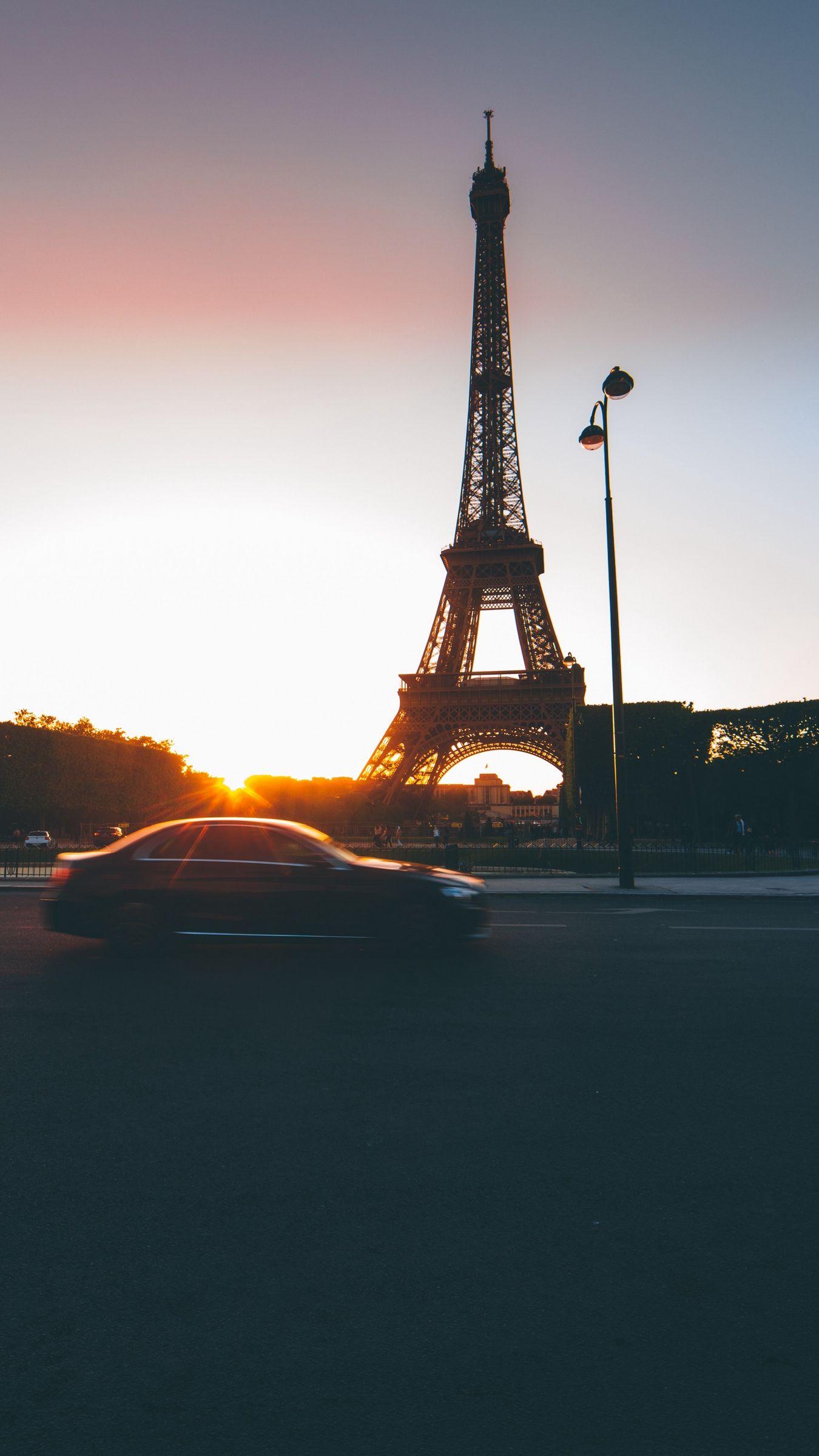 1350x2400 Download wallpaper 1350x2400 eiffel tower, paris, france, car