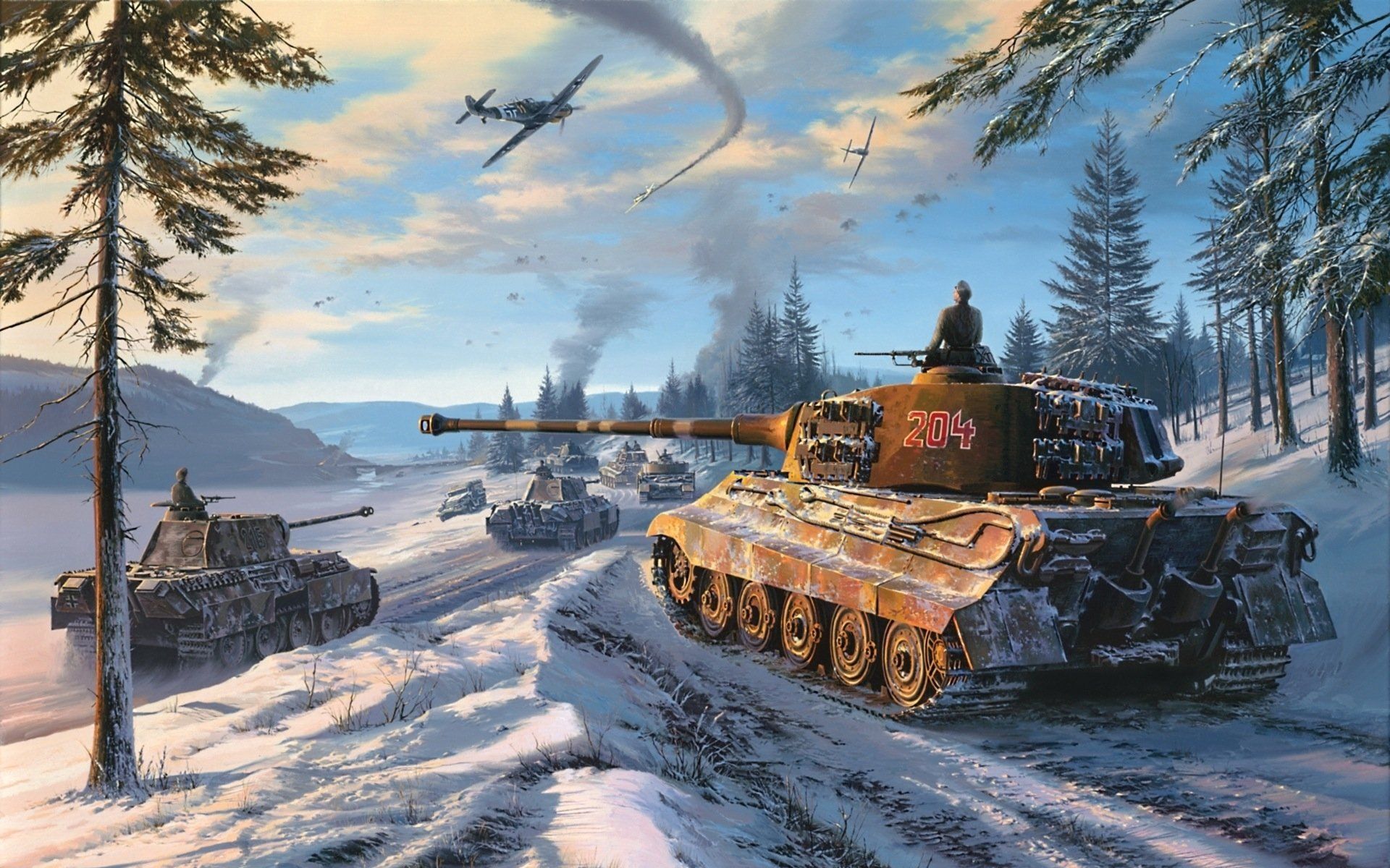 1920x1200 Epic Military Tank HD Wallpaper: Winter Battlefront