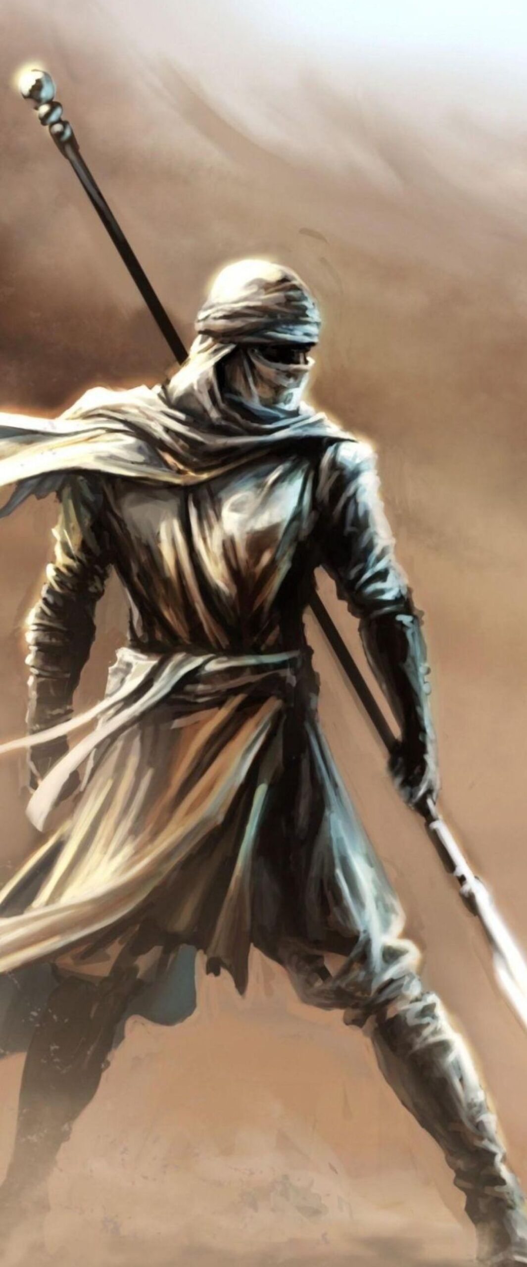 1065x2560 Arabic Warrior Wallpaper