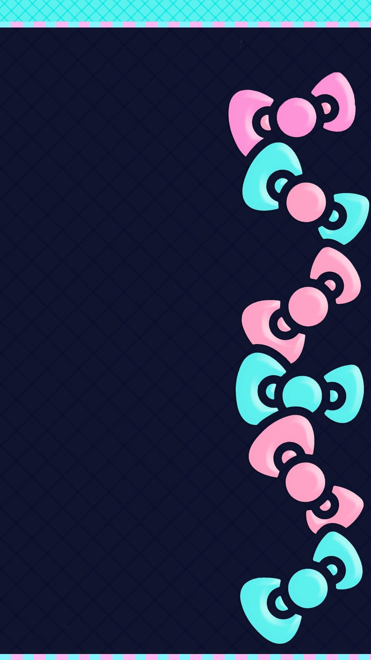 1242x2208 Hello Kitty with Black Background