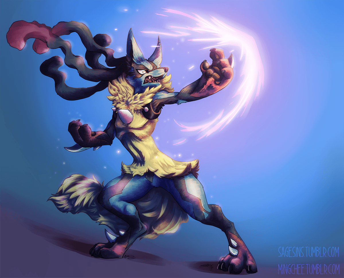 1200x968 Mega Lucario by SageSins. Lucario & Riolu <3 Part.1
