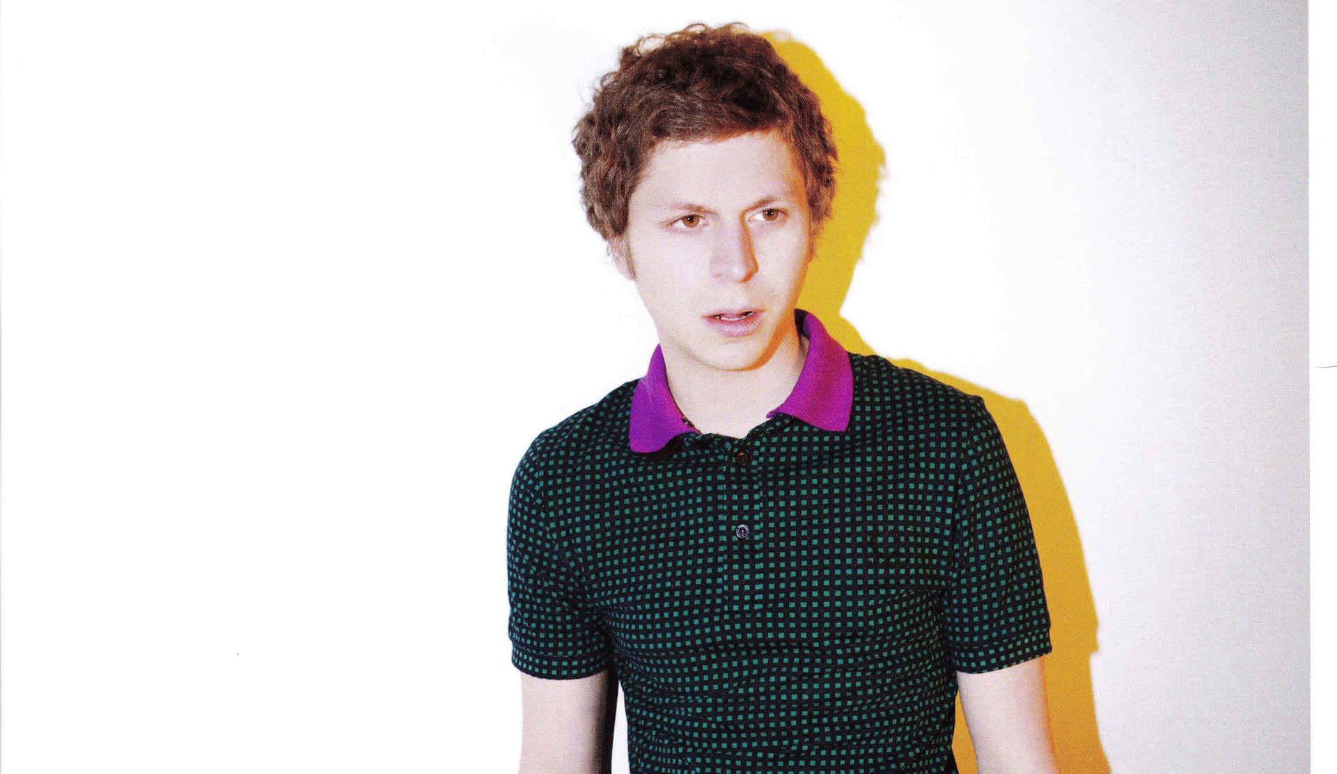 1920x1112 Download Michael Cera Poses With a Guitar Wallpaper