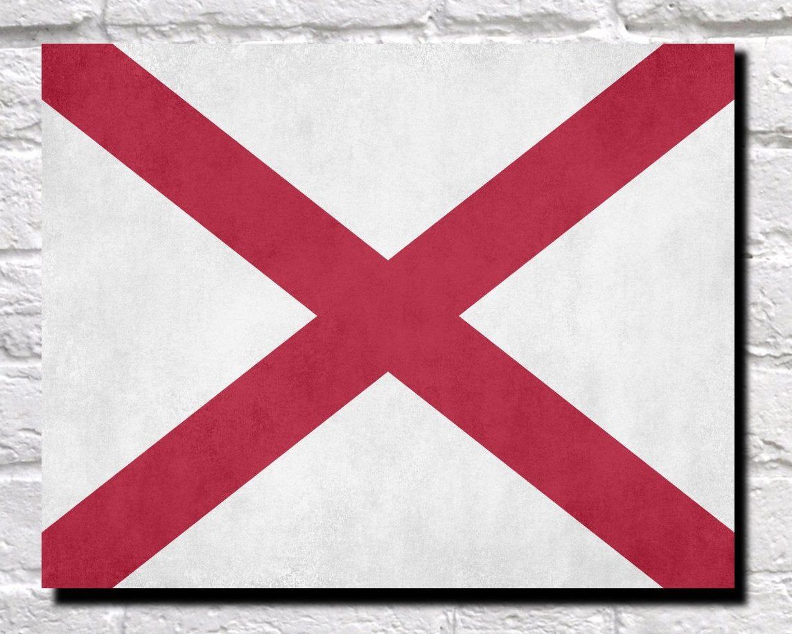 1143x915 Alabama State Flag Print