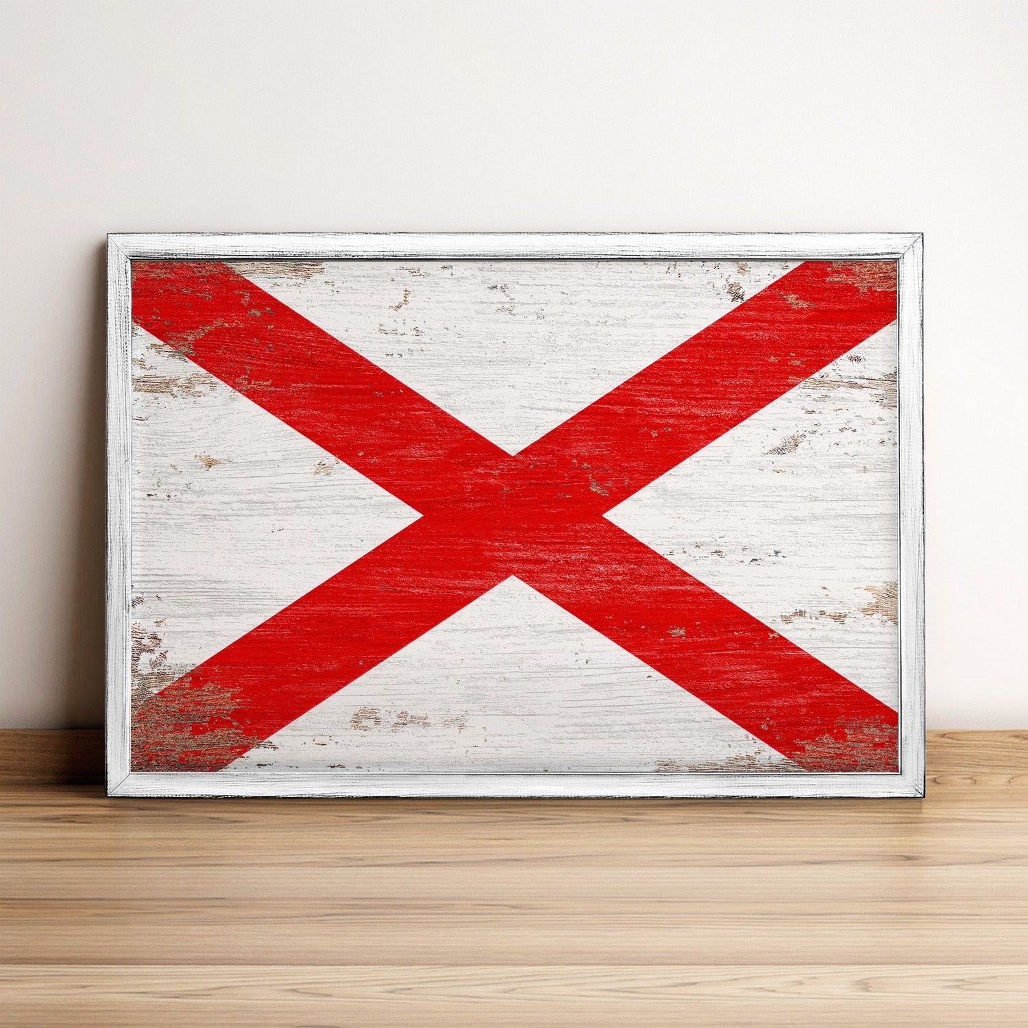 1500x1500 Alabama State Flag Framed Wall Art