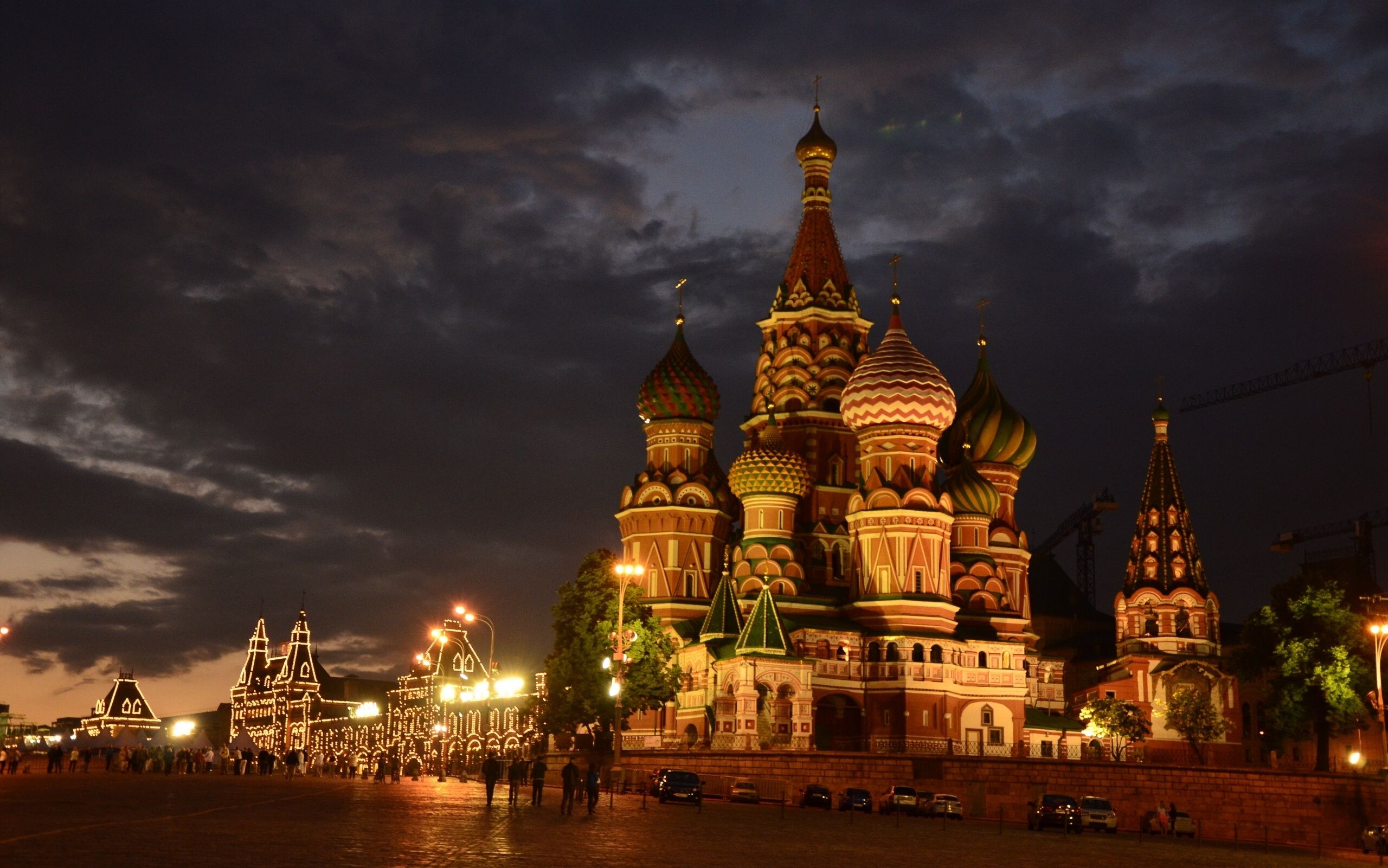 2560x1601 moscow, Russia, St, , Basiland039s, Cathedral, Red, Square, Night, City, Temple, Cathedral Wallpaper HD / Desktop and Mobile Background
