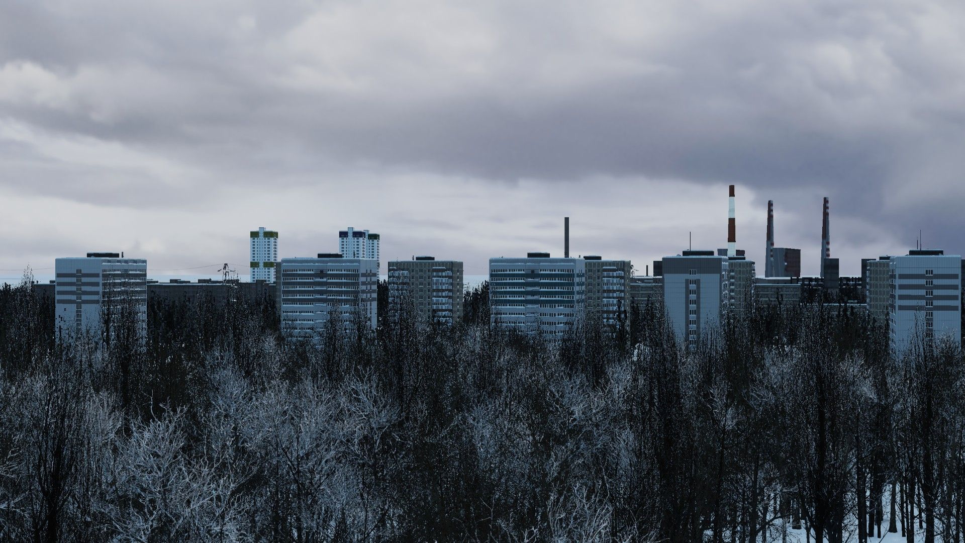 1920x1080 Nice panorama of a russian city