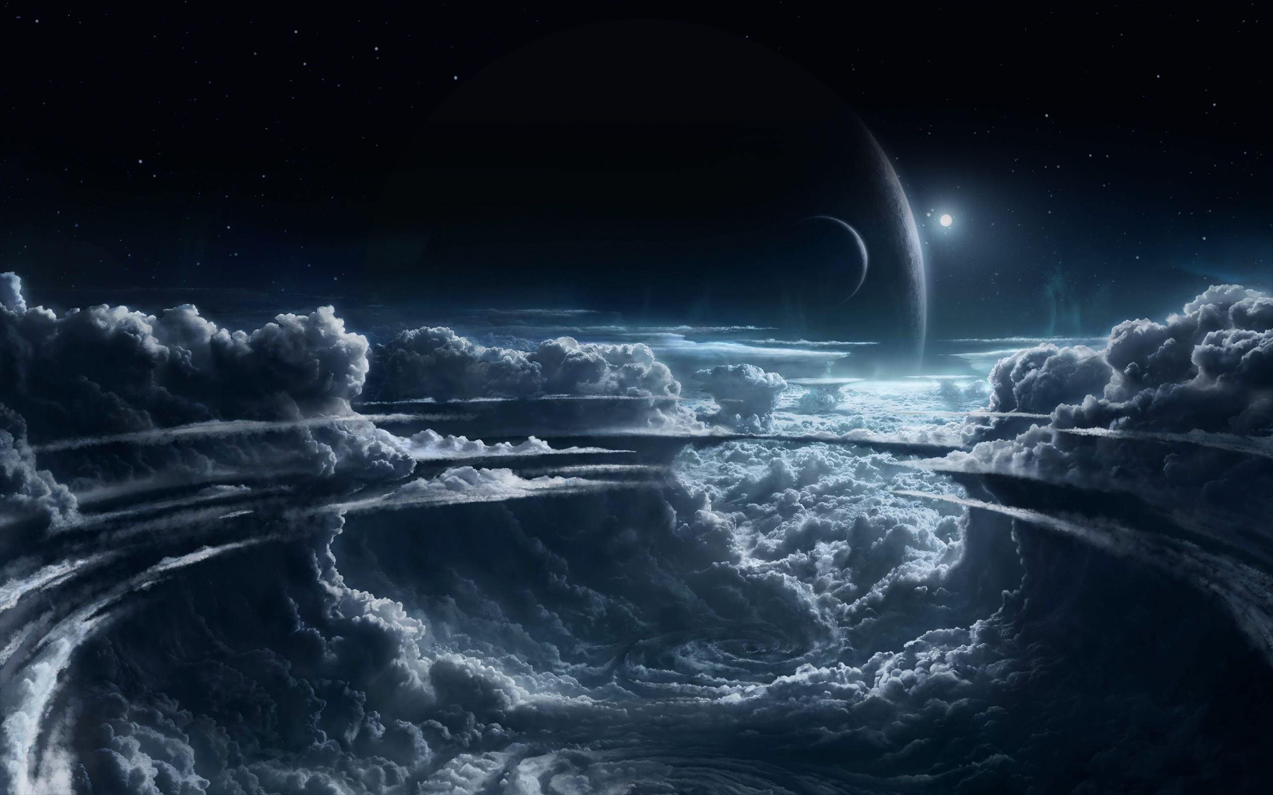 2560x1600 Galactic Cumulonimbus: Sci Fi Space Planet HD Wallpaper By Jacek Irzykowskix1600