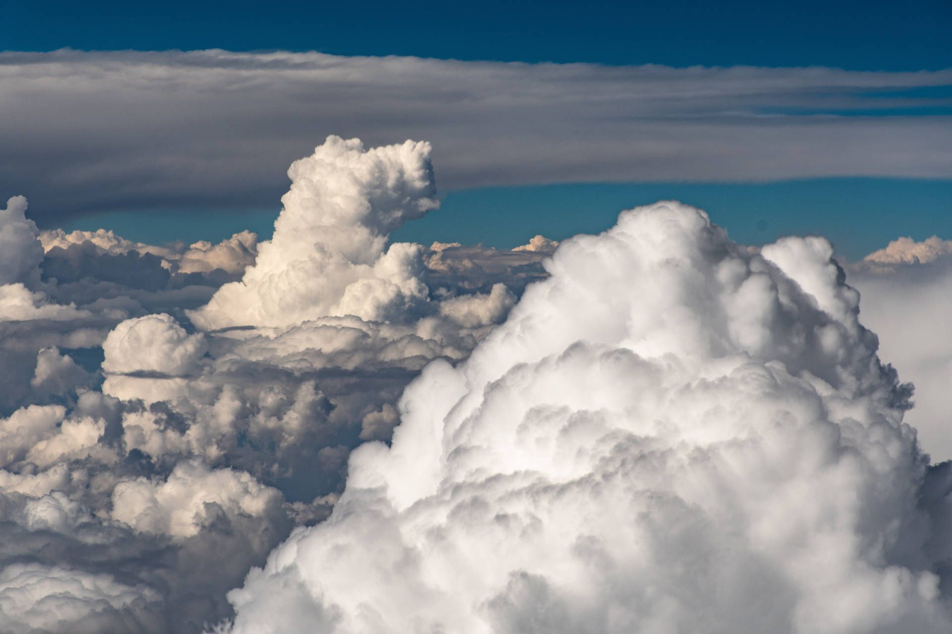 1920x1280 Download Big Cumulonimbus Blue Aesthetic Cloud Wallpaper