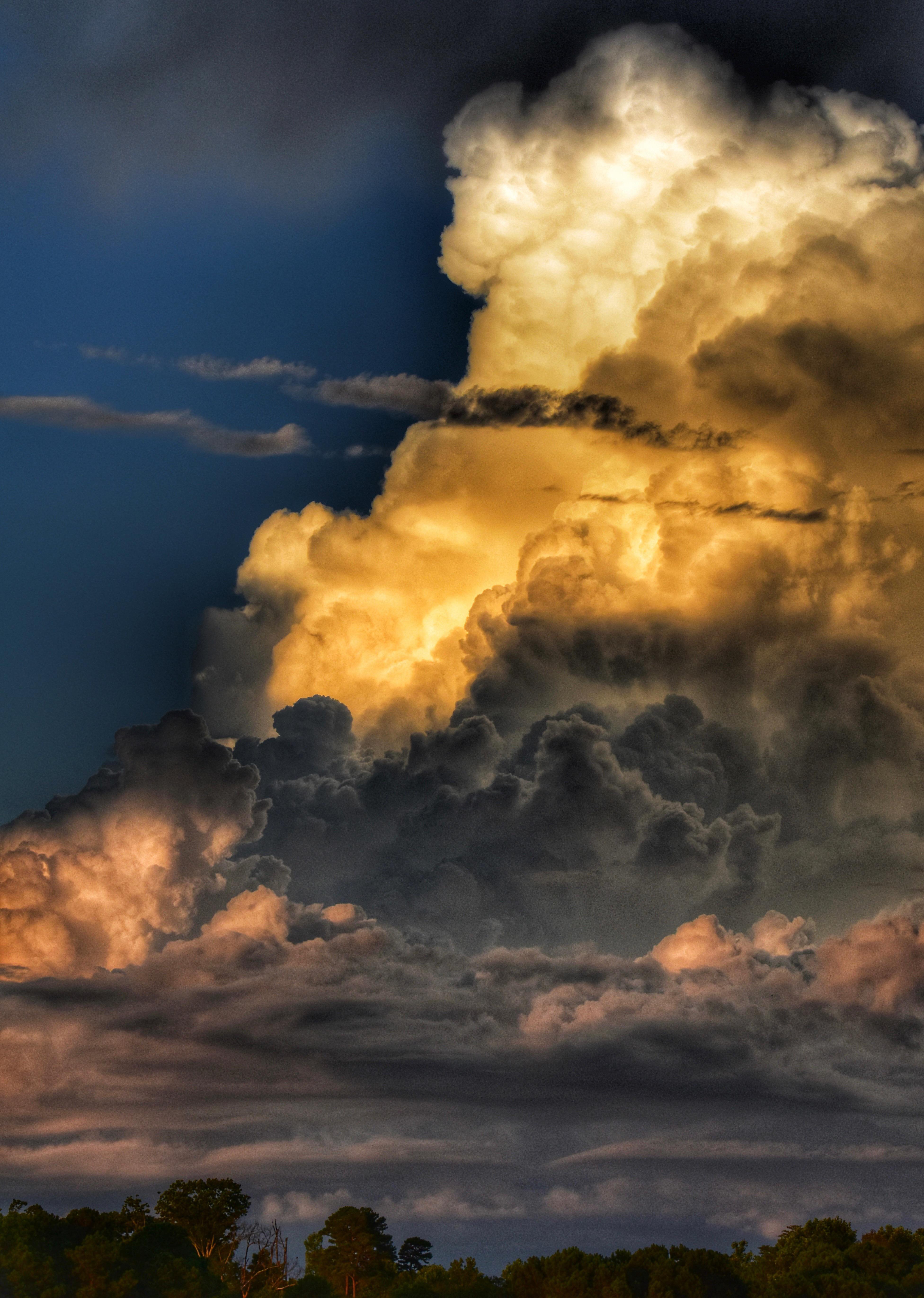 3904x5484 Massive thunder head during sunset in Georgia, USA