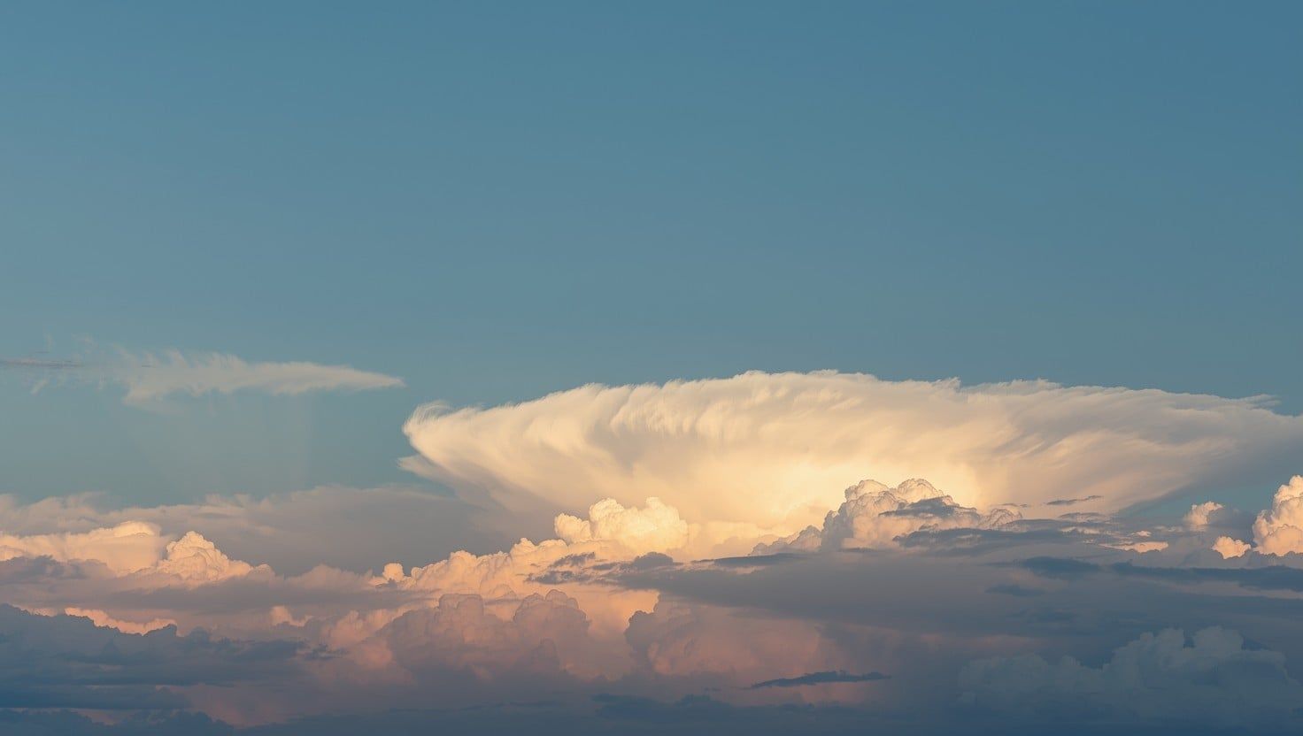 1472x832 Free Sunset Cloud Burst Image, Cumulonimbus, Tree