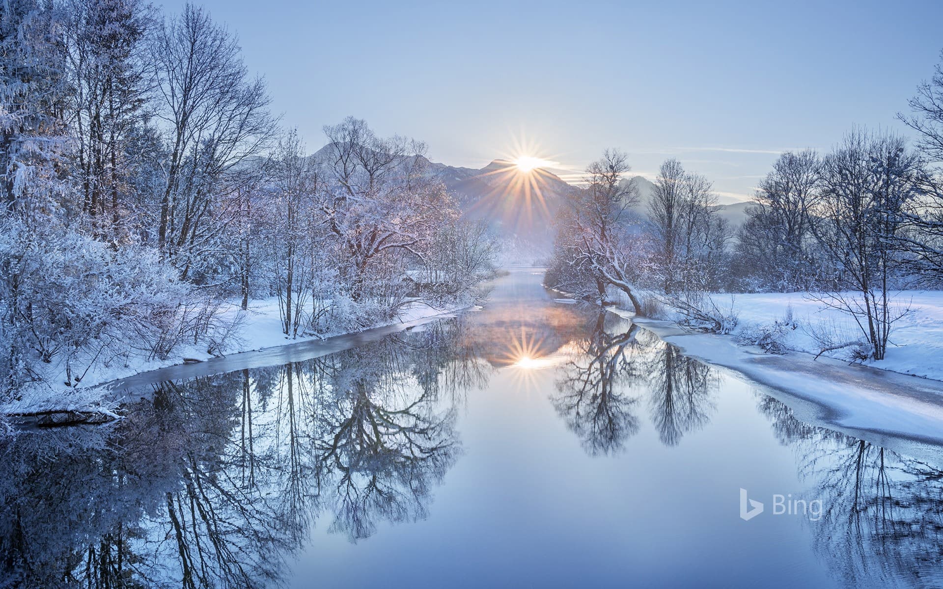 1920x1200 Halo around the sun, Ore Mountains, Saxony, Germany Wallpaper
