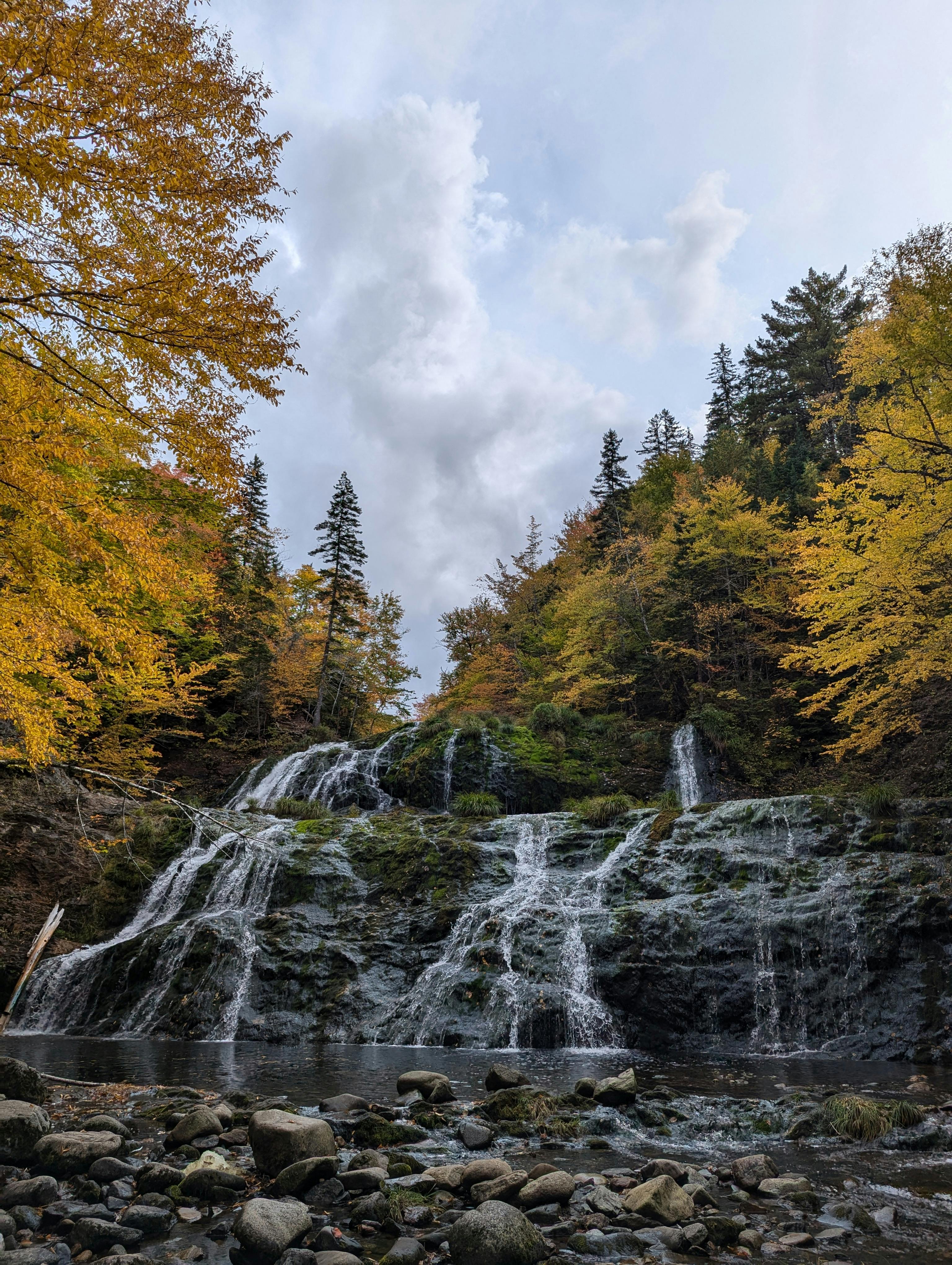 3072x4080 Scenic Autumn Waterfall in Cape Breton Island · Free