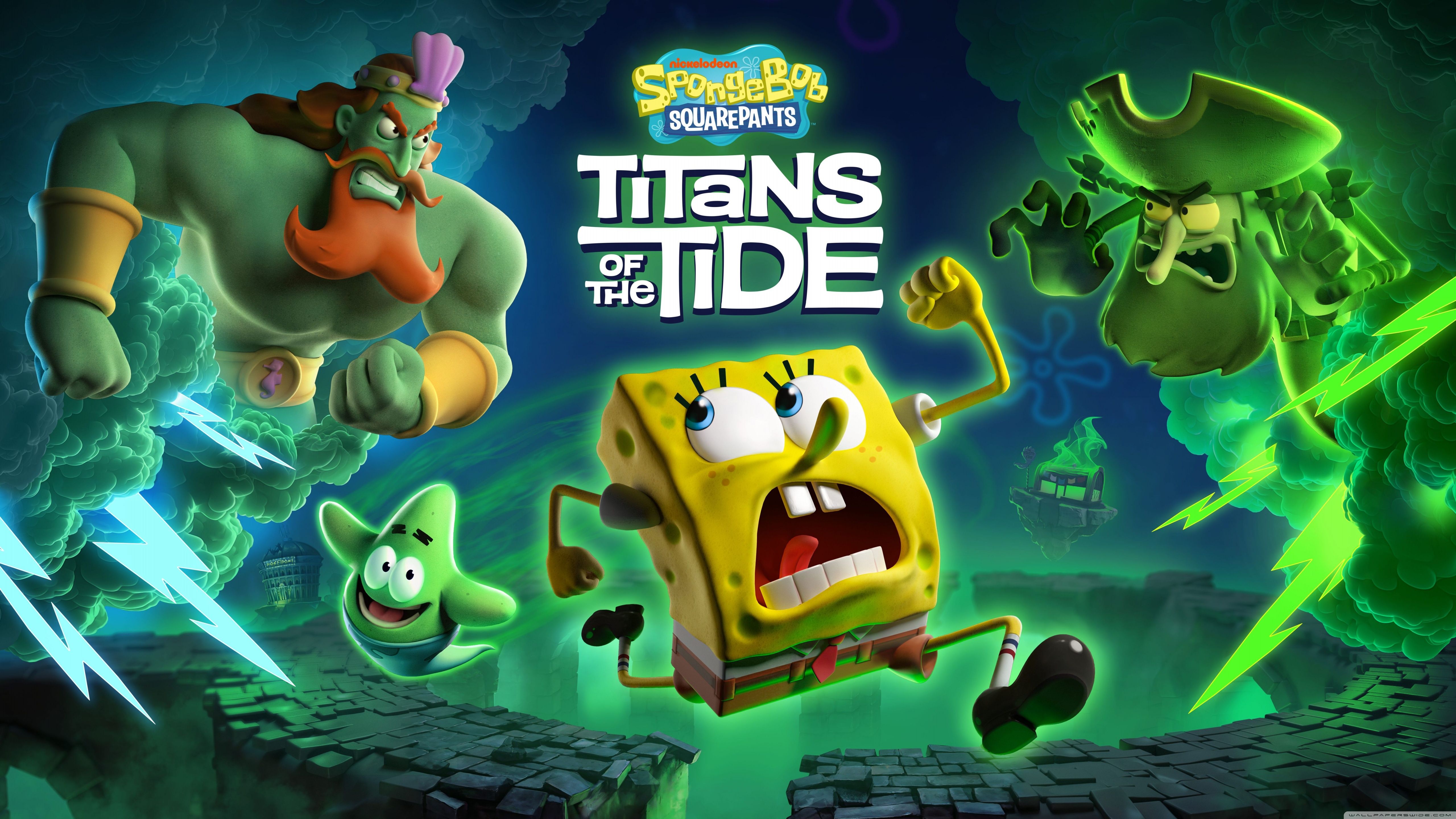 5120x2880 SpongeBob SquarePants Titans of the Tide 2025 Game 4K UHD Wallpaper for UltraHD Desktop and TV : Widescreen and UltraWide Display