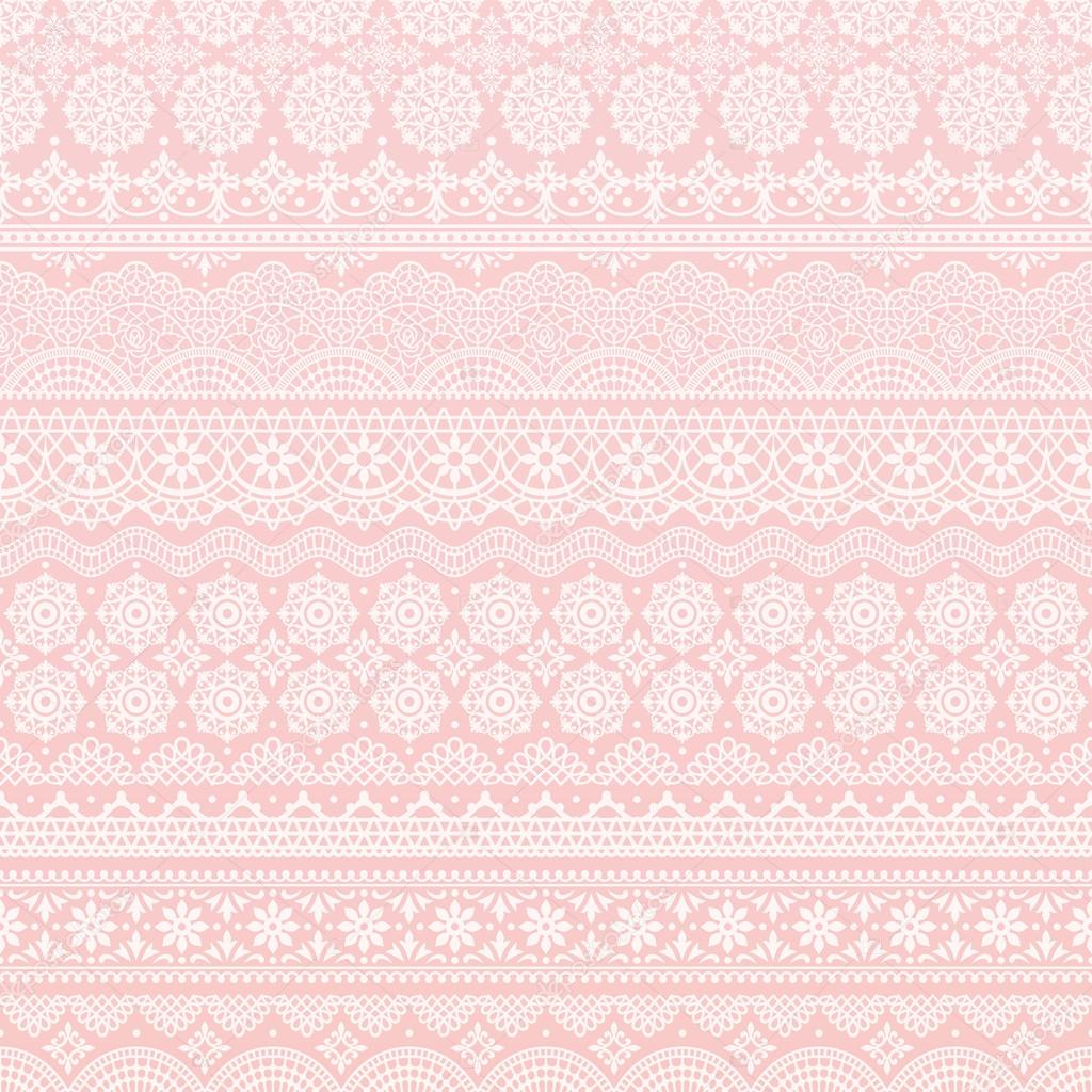 1024x1024 Pink background of lace trims. Stock Vector by ©lalan33 99715138