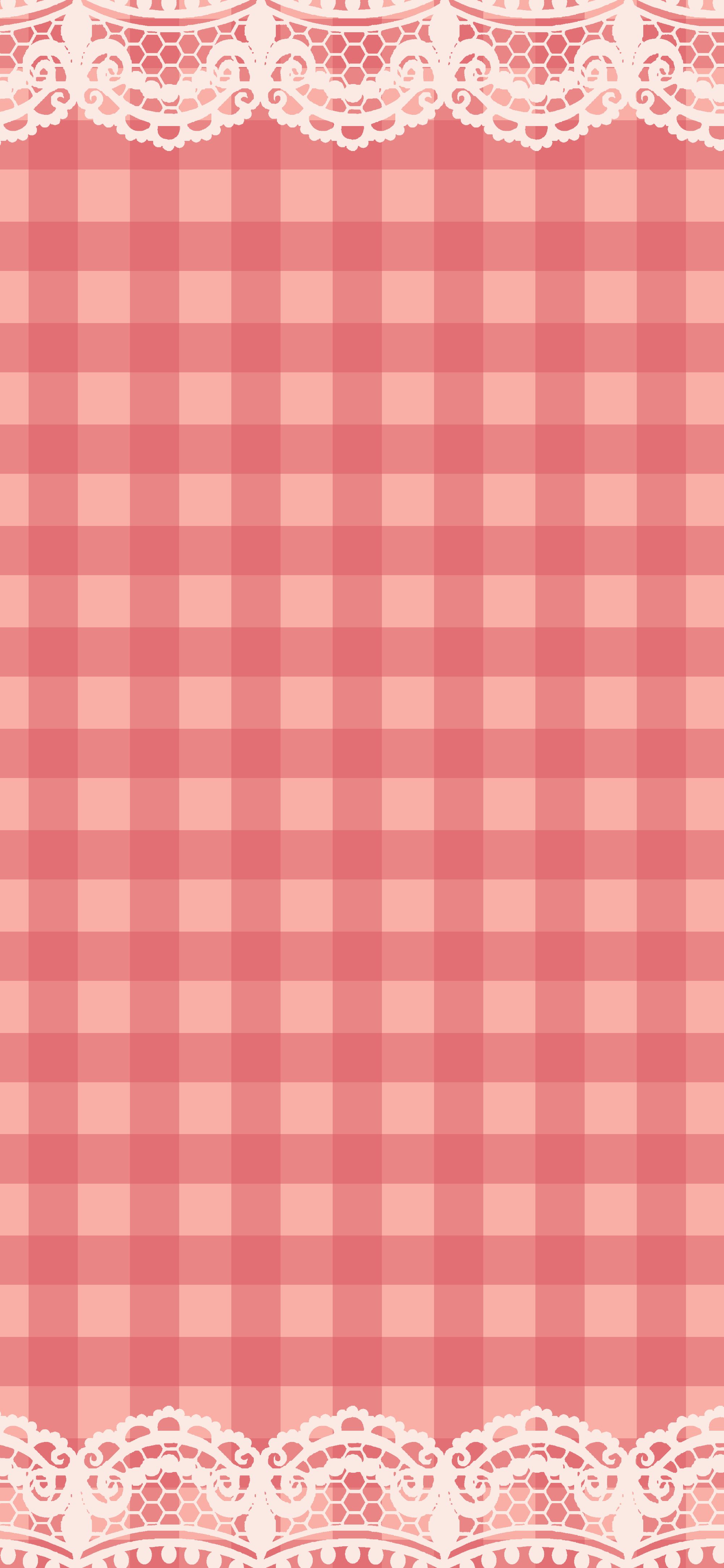 2000x4329 Cottagecore Pink Gingham Lace Wallpaper Pink Wallpaper