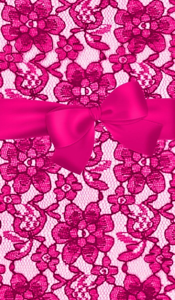700x1200 Pink Lace Wallpaper