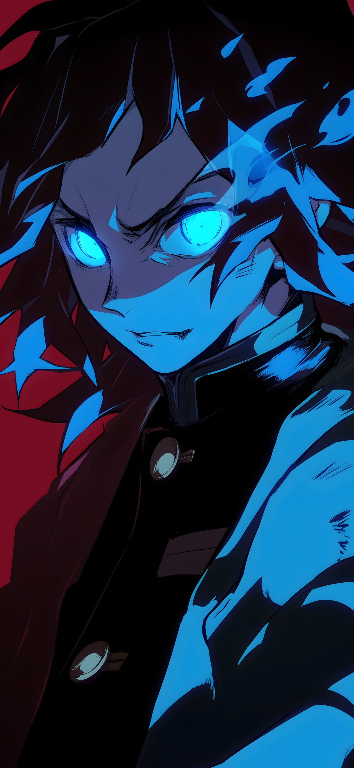 1183x2560 Demon Slayer Giyu Blue Eyes Wallpaper