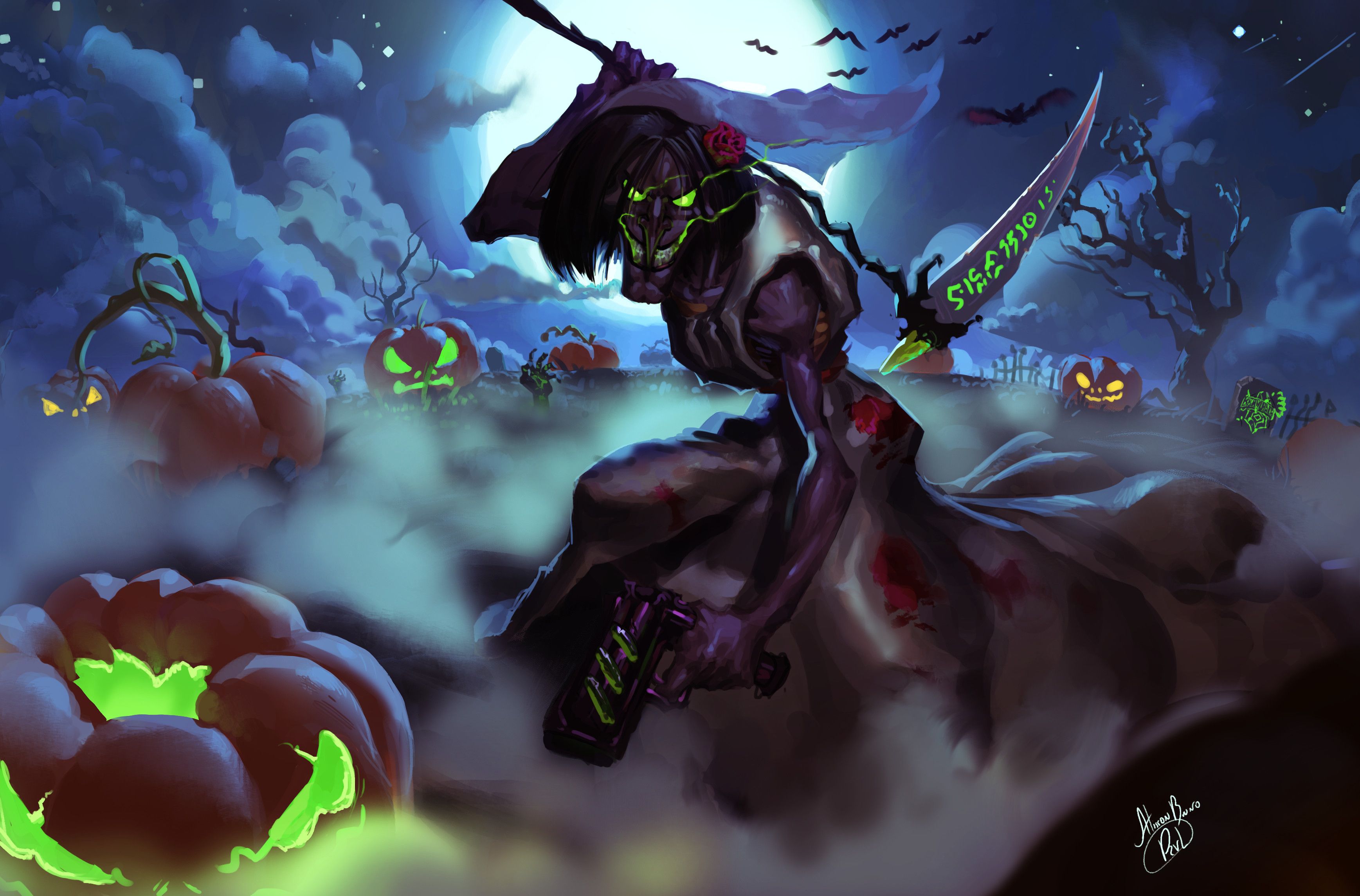 3475x2289 Download Halloween Video Game Brawlhalla Halloween Gaming HD Wallpaper
