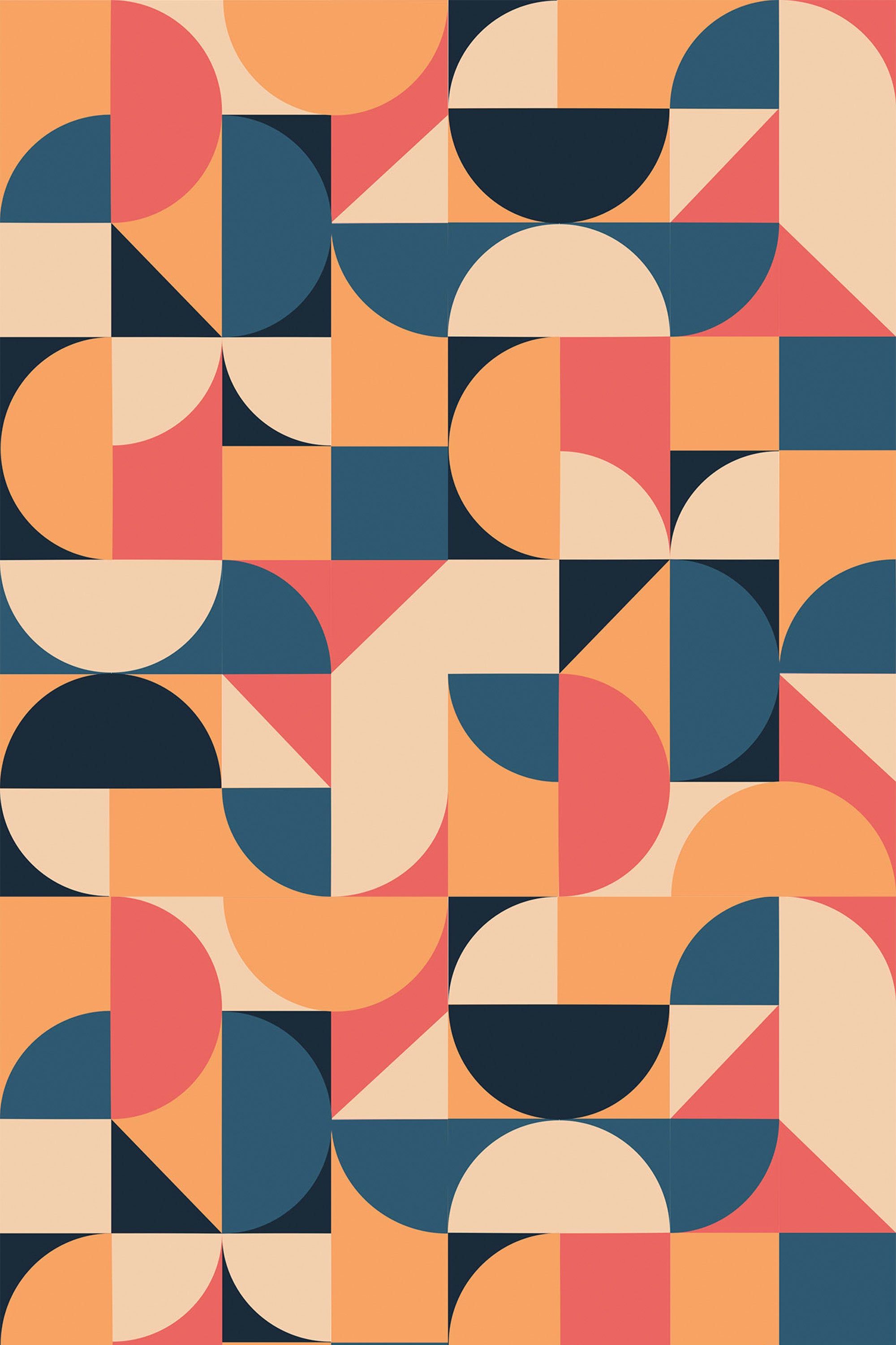 2000x3000 Funky geometric shapes Peel and Stick Removable Wallpaper