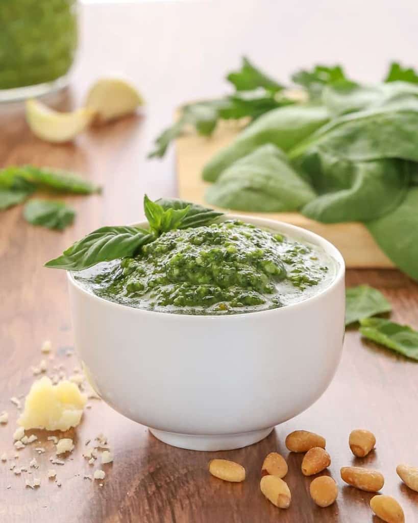 819x1024 Spinach Basil Pesto Recipe