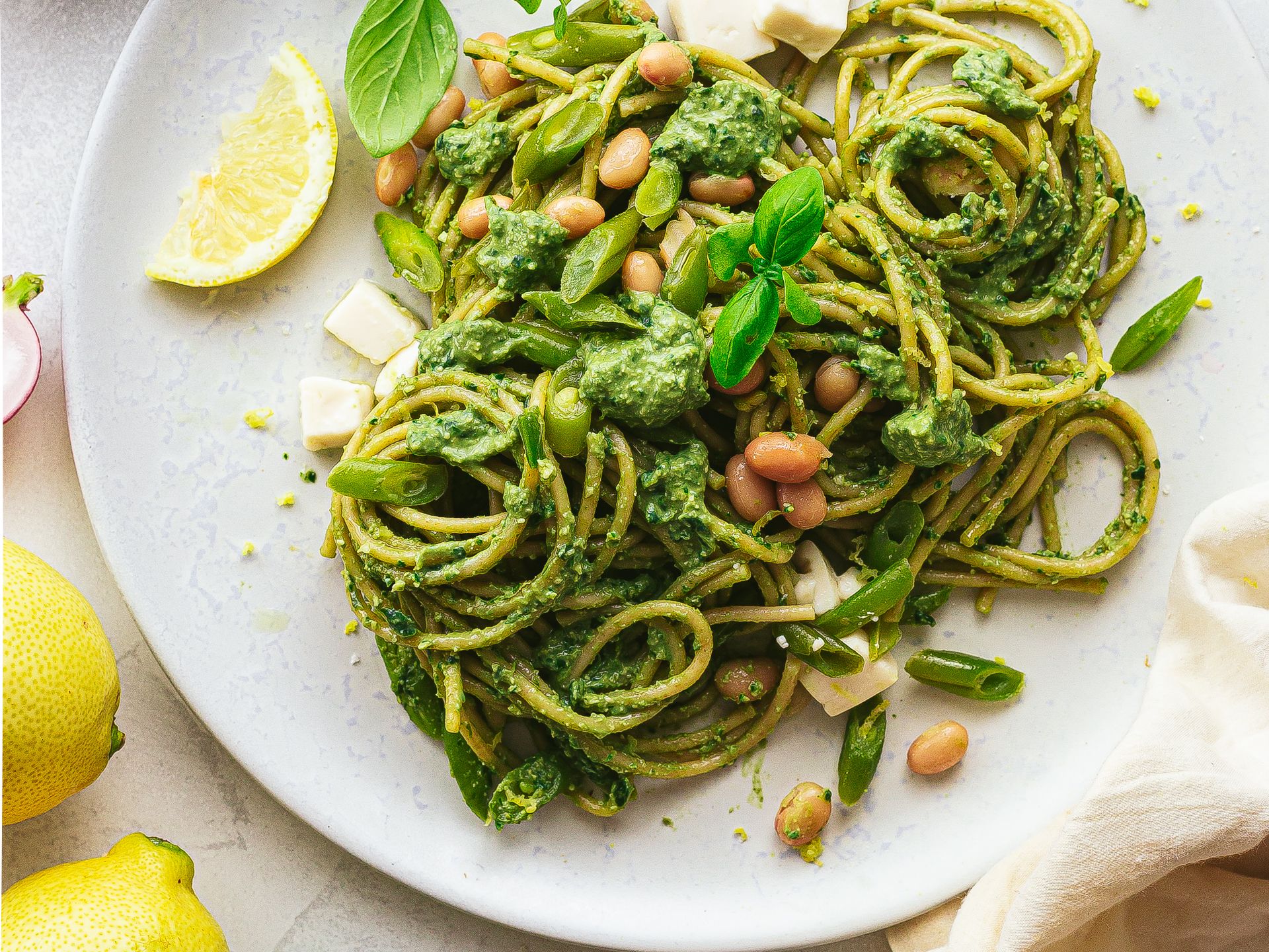 1920x1440 Vegan Tofu Pesto Pasta Recipe (Healthy & Creamy)