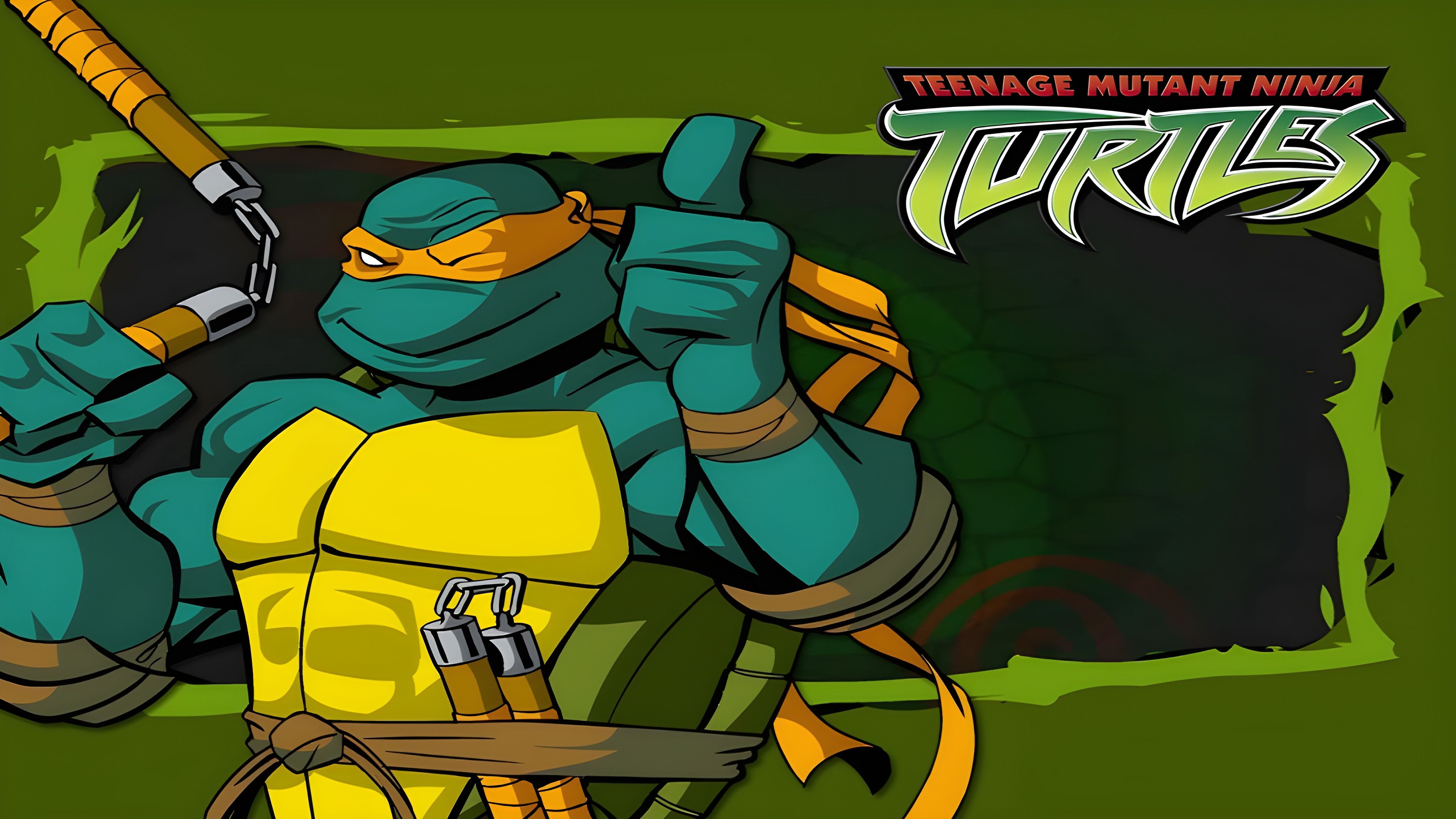 4096x2304 Download Green Turtle Ninja Michelangelo (TMNT) Teenage Mutant Ninja Turtles TV Show Teenage Mutant Ninja Turtles (2003) 4k Ultra HD Wallpaperx2304